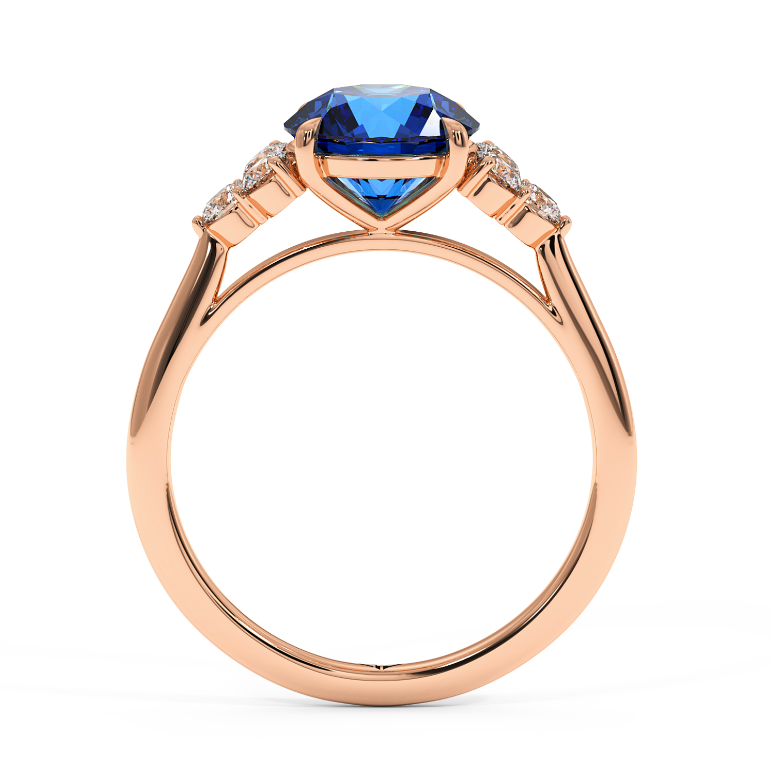 18K Rose Gold Sasha Trilogy Engagement Ring