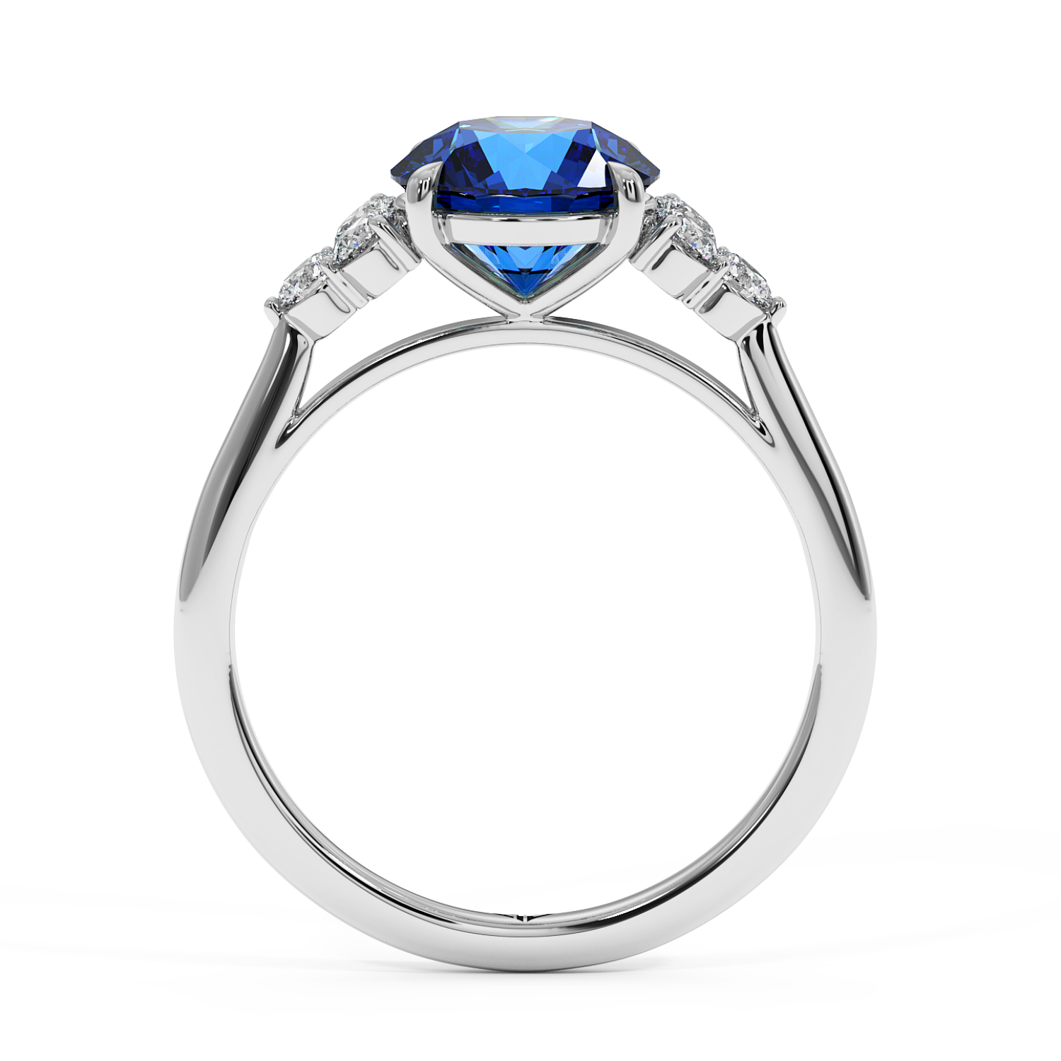 18K White Gold Sasha Trilogy Engagement Ring