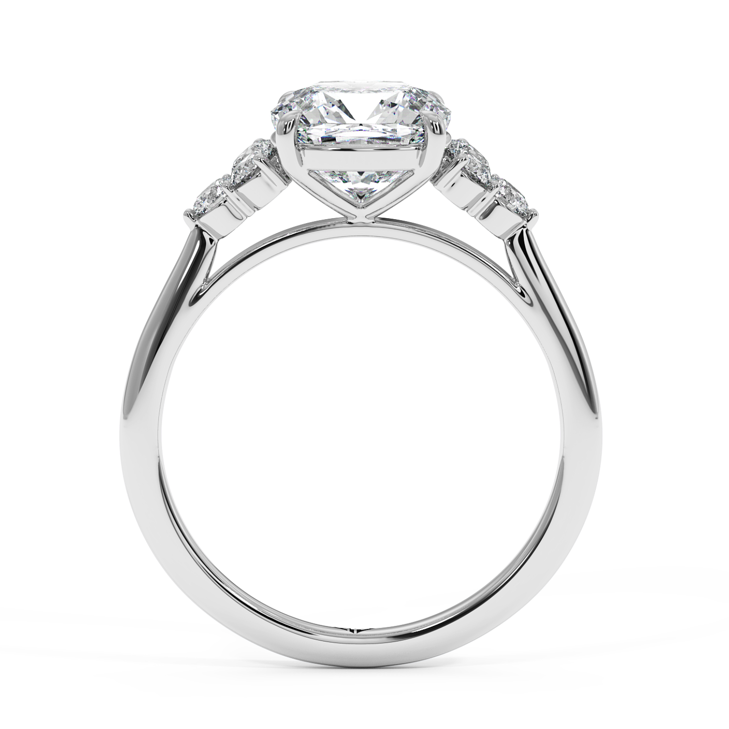 18K White Gold Sasha Trilogy Engagement Ring