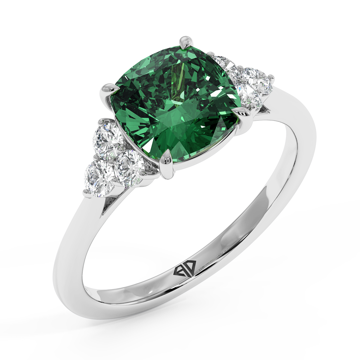 Platinum Sasha Trilogy Engagement Ring