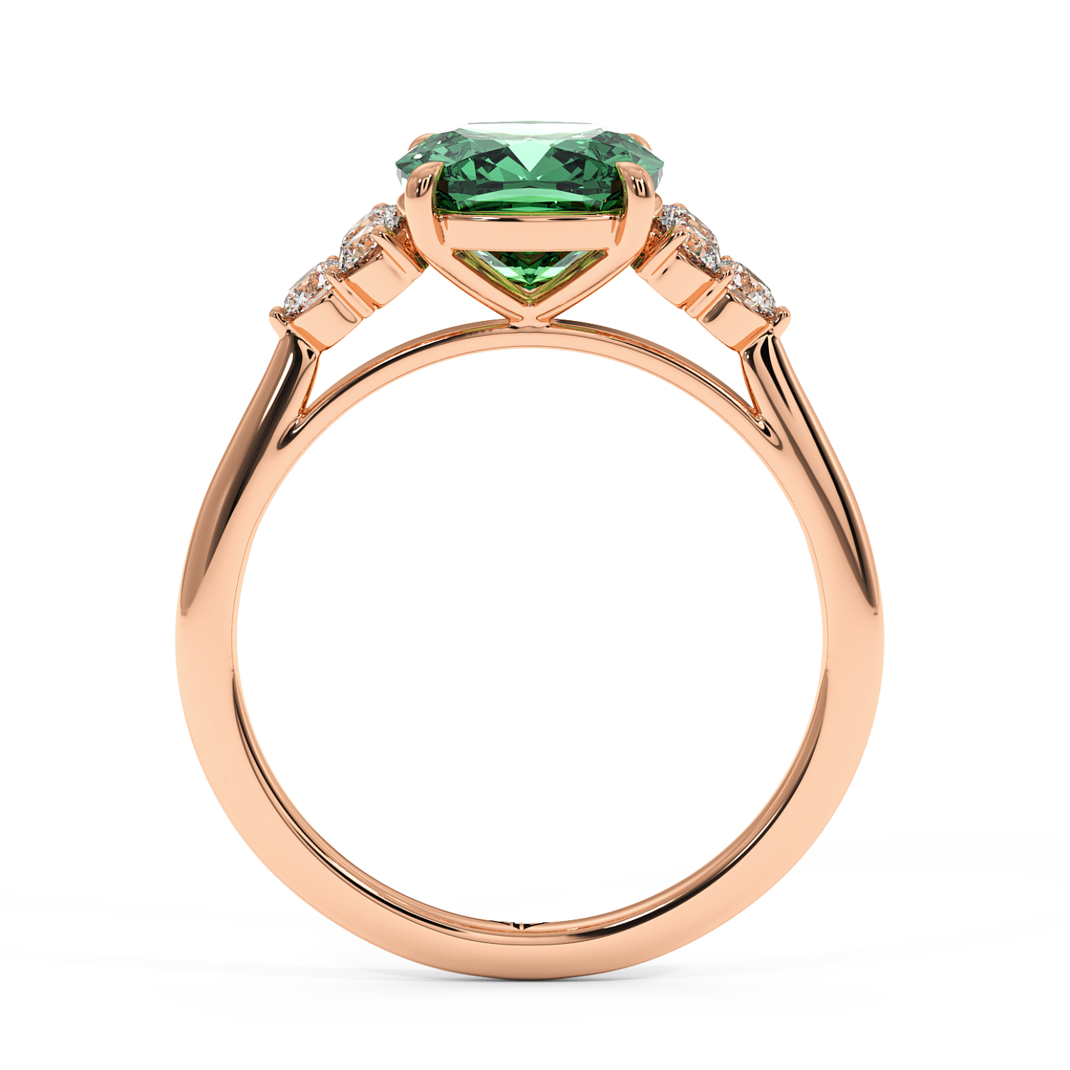 18K Rose Gold Sasha Trilogy Engagement Ring