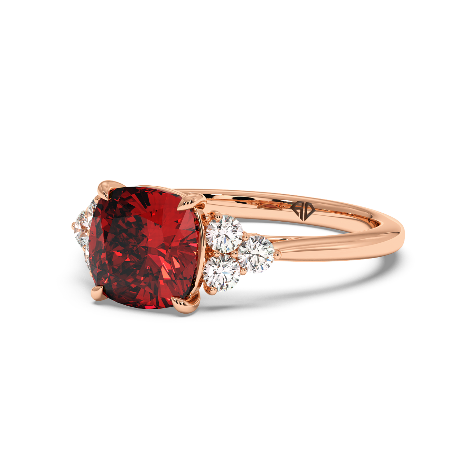 18K Rose Gold Sasha Trilogy Engagement Ring