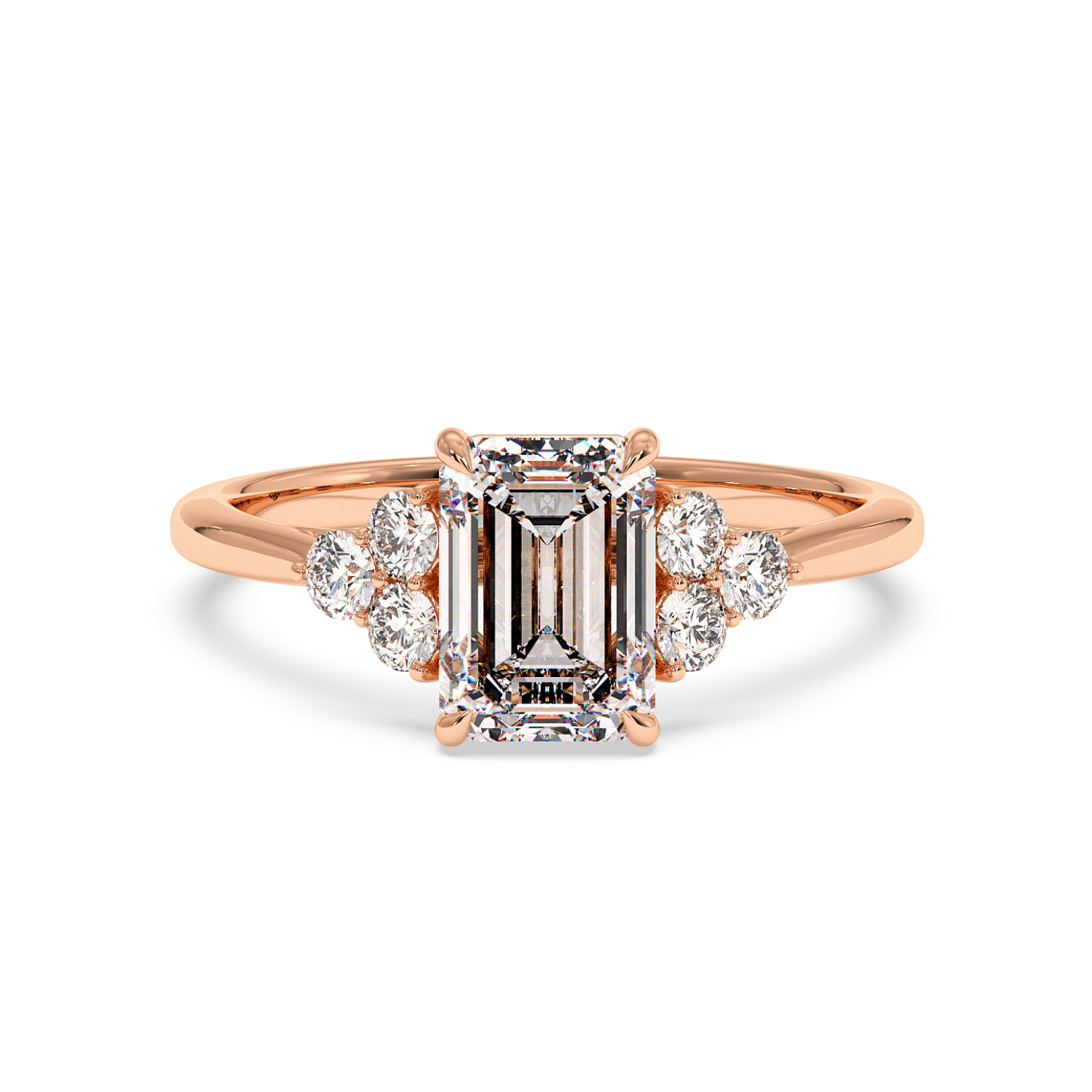 18K Rose Gold Sasha Trilogy Engagement Ring