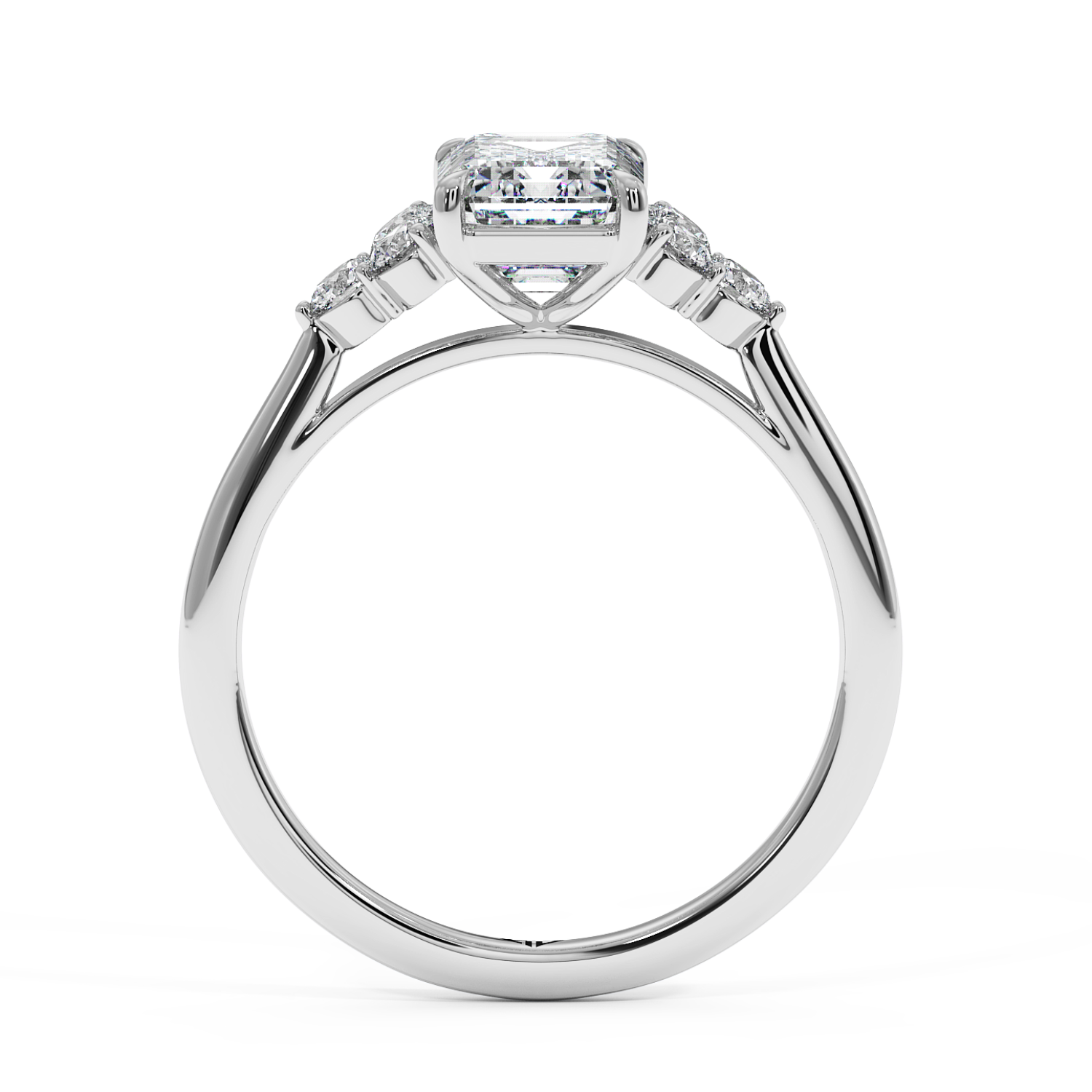18K White Gold Sasha Trilogy Engagement Ring