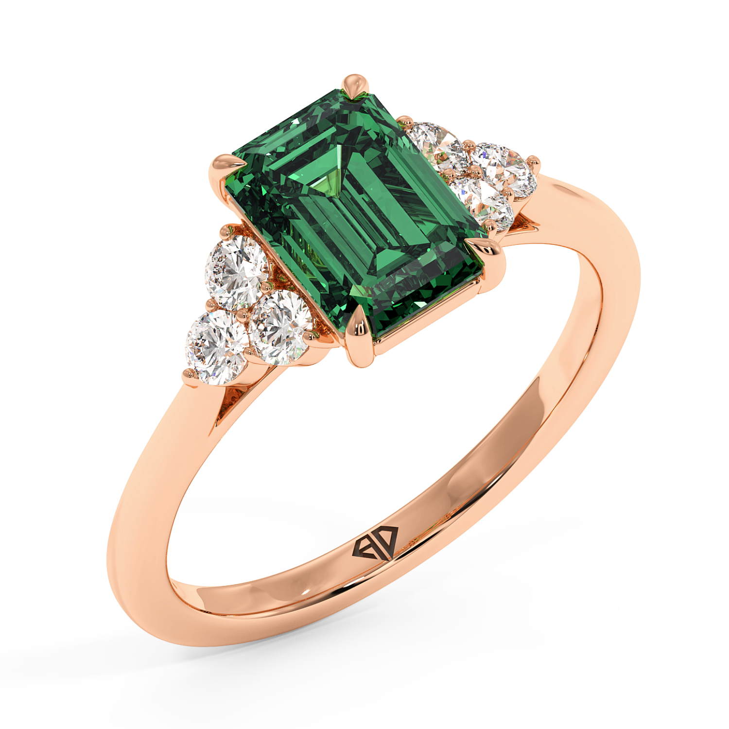 18K Rose Gold Sasha Trilogy Engagement Ring