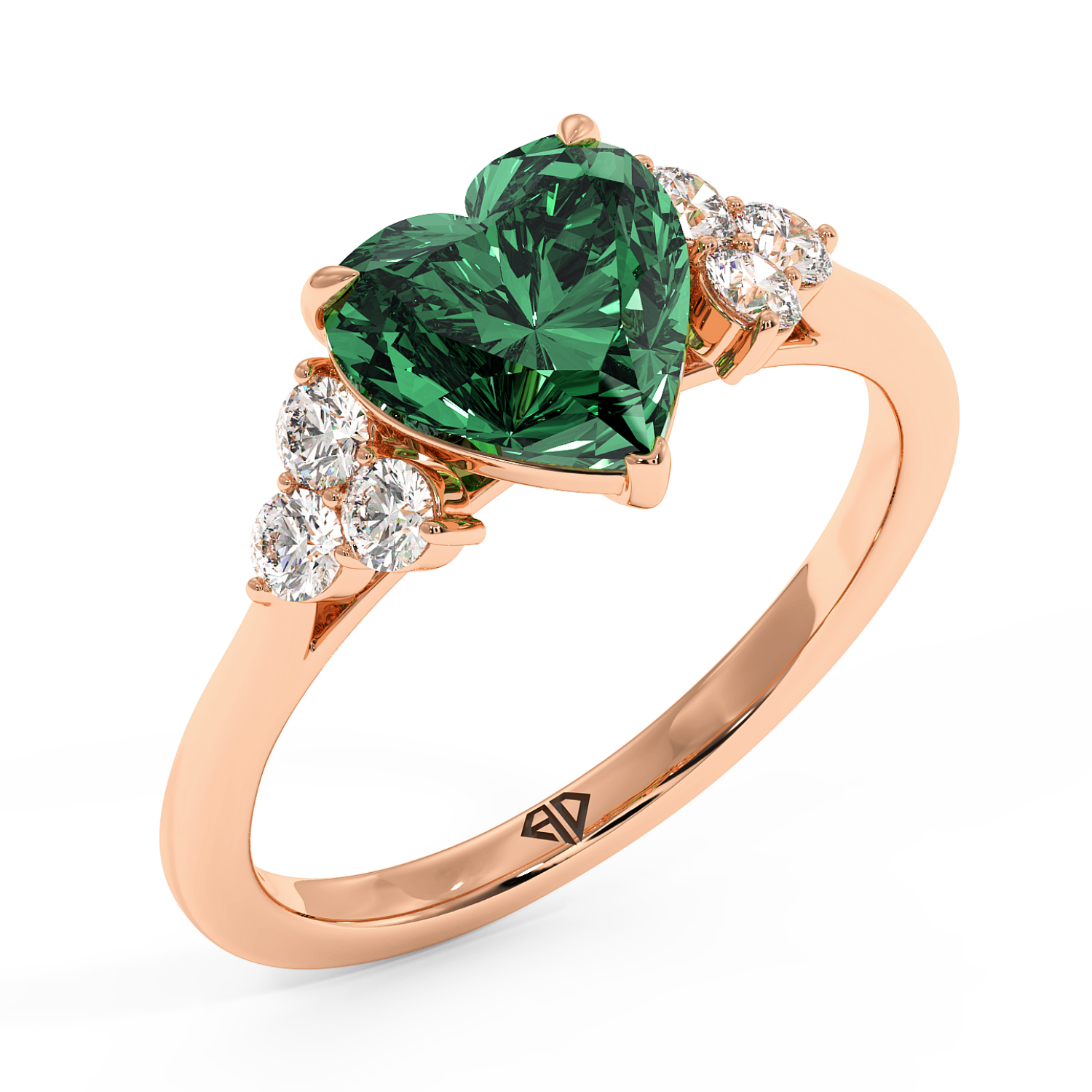 18K Rose Gold Sasha Trilogy Engagement Ring