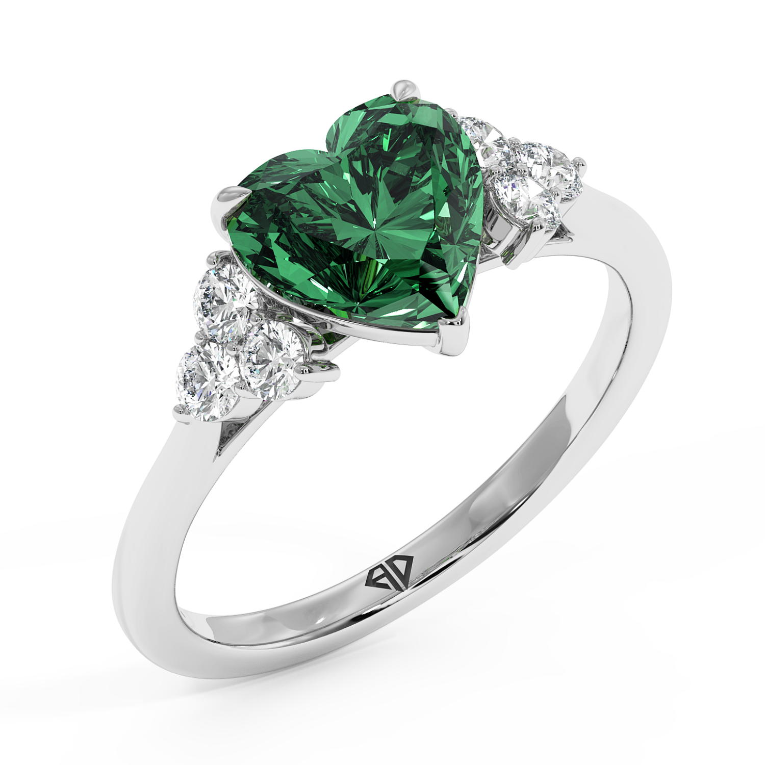 Platinum Sasha Trilogy Engagement Ring