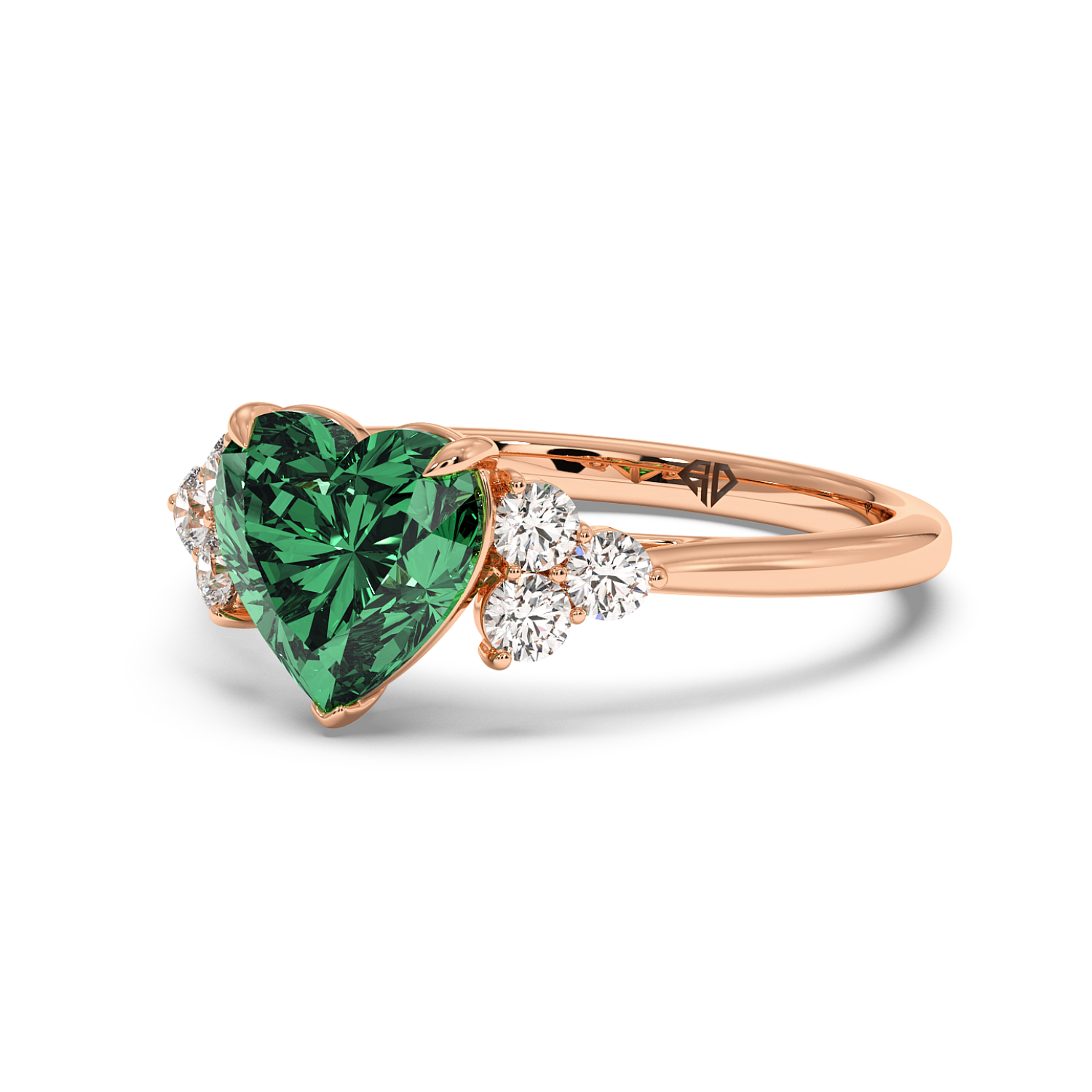 18K Rose Gold Sasha Trilogy Engagement Ring