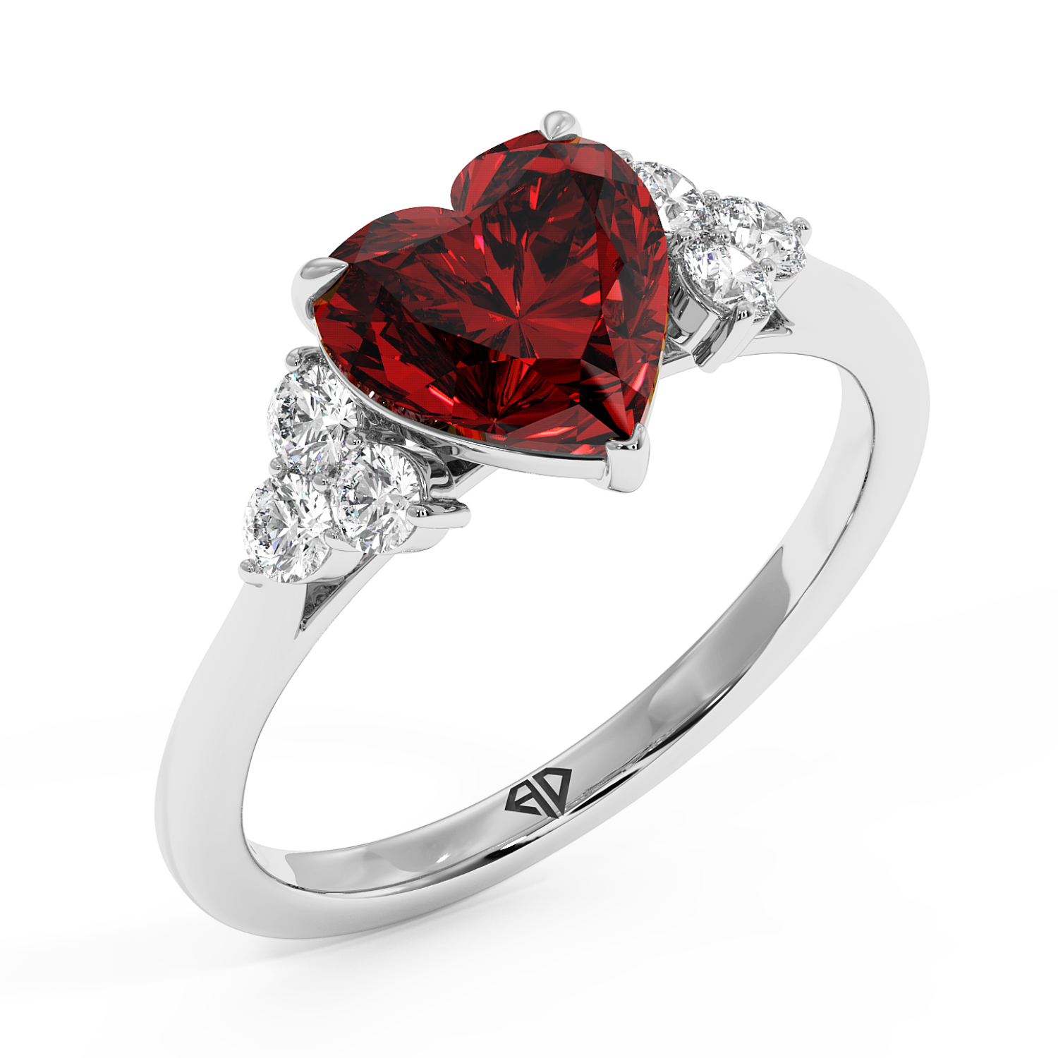 Platinum Sasha Trilogy Engagement Ring