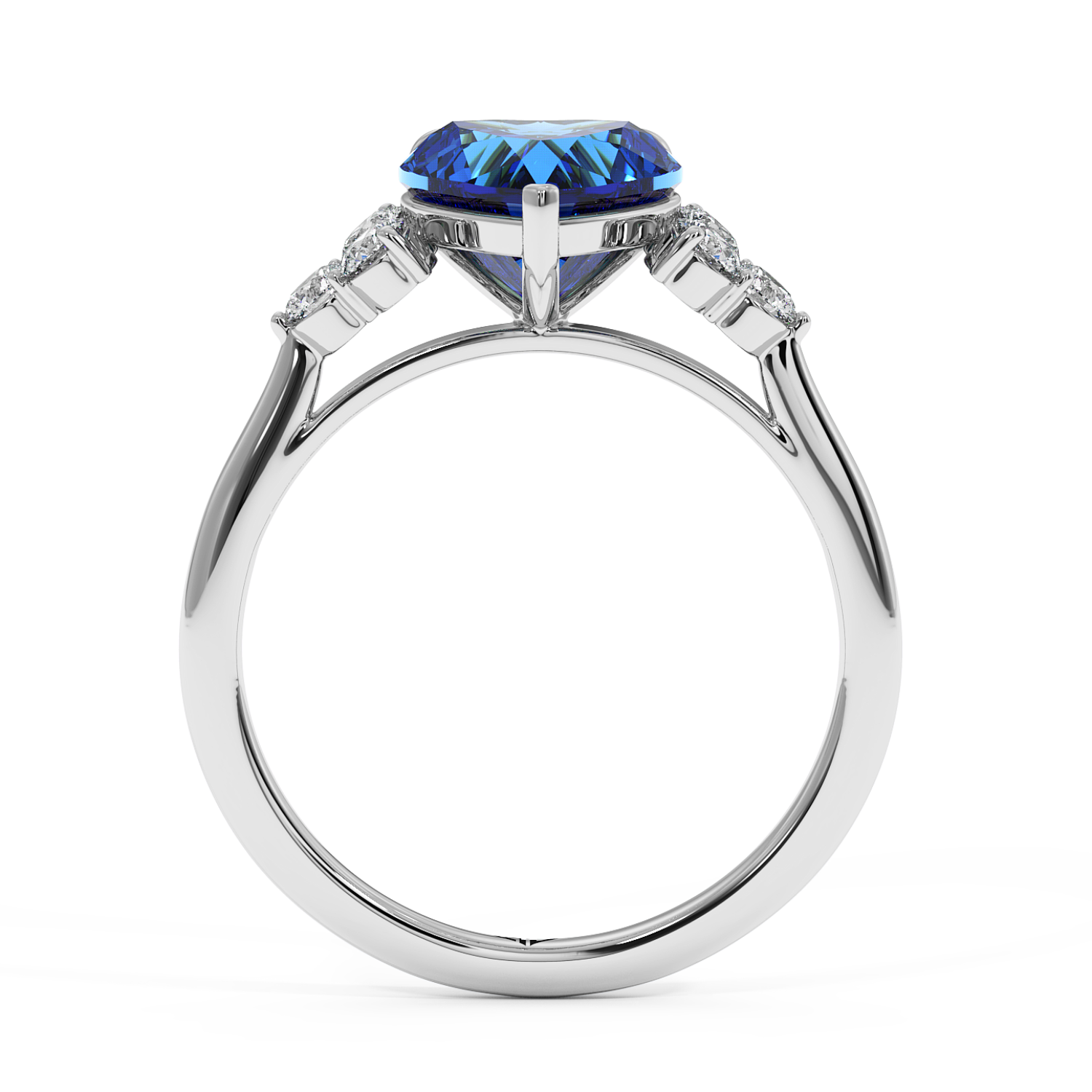 18K White Gold Sasha Trilogy Engagement Ring