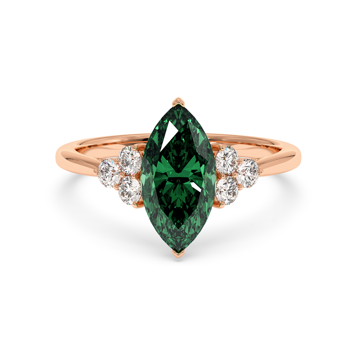 18K Rose Gold Sasha Trilogy Engagement Ring