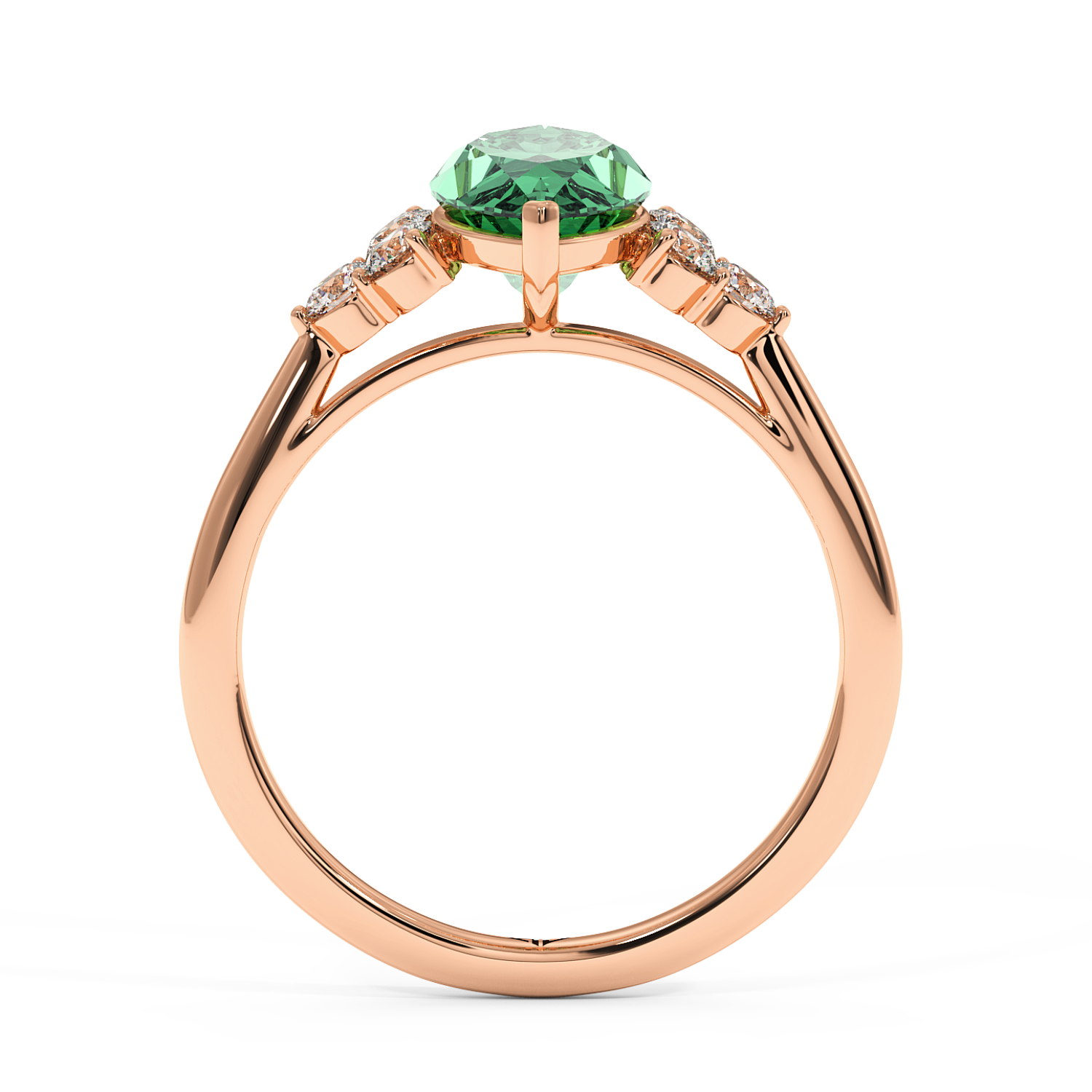 18K Rose Gold Sasha Trilogy Engagement Ring
