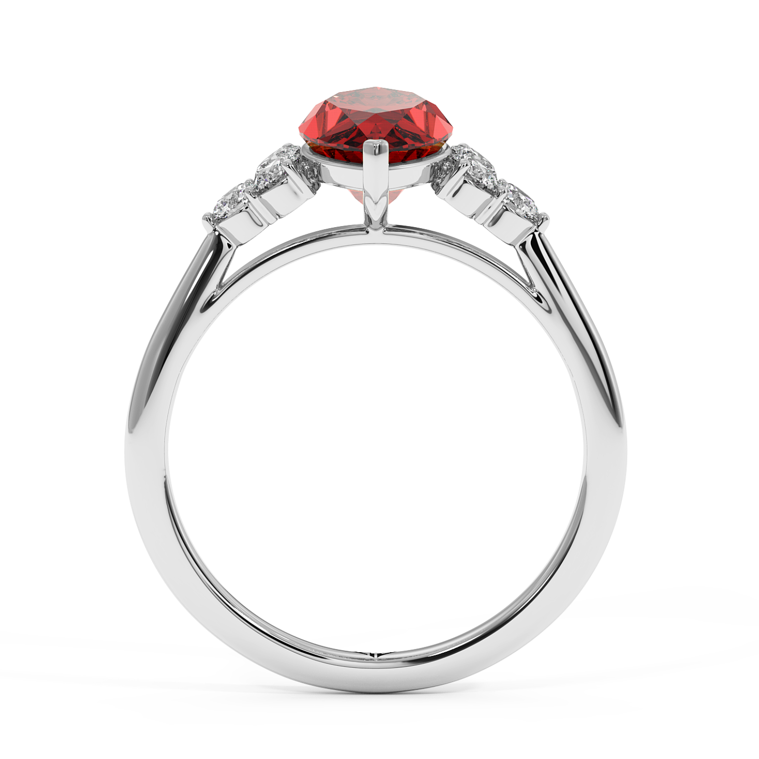 18K White Gold Sasha Trilogy Engagement Ring