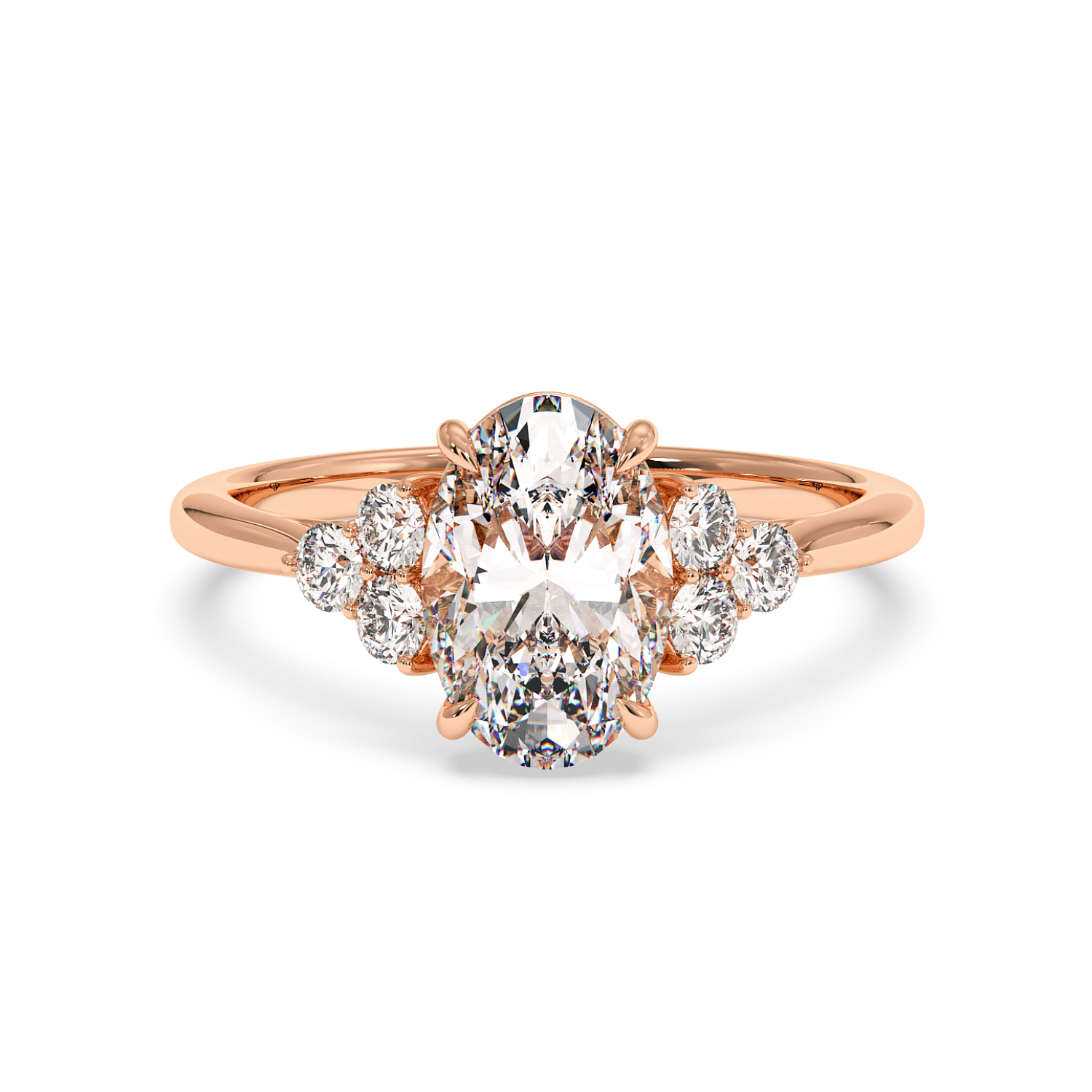 18K Rose Gold Sasha Trilogy Engagement Ring