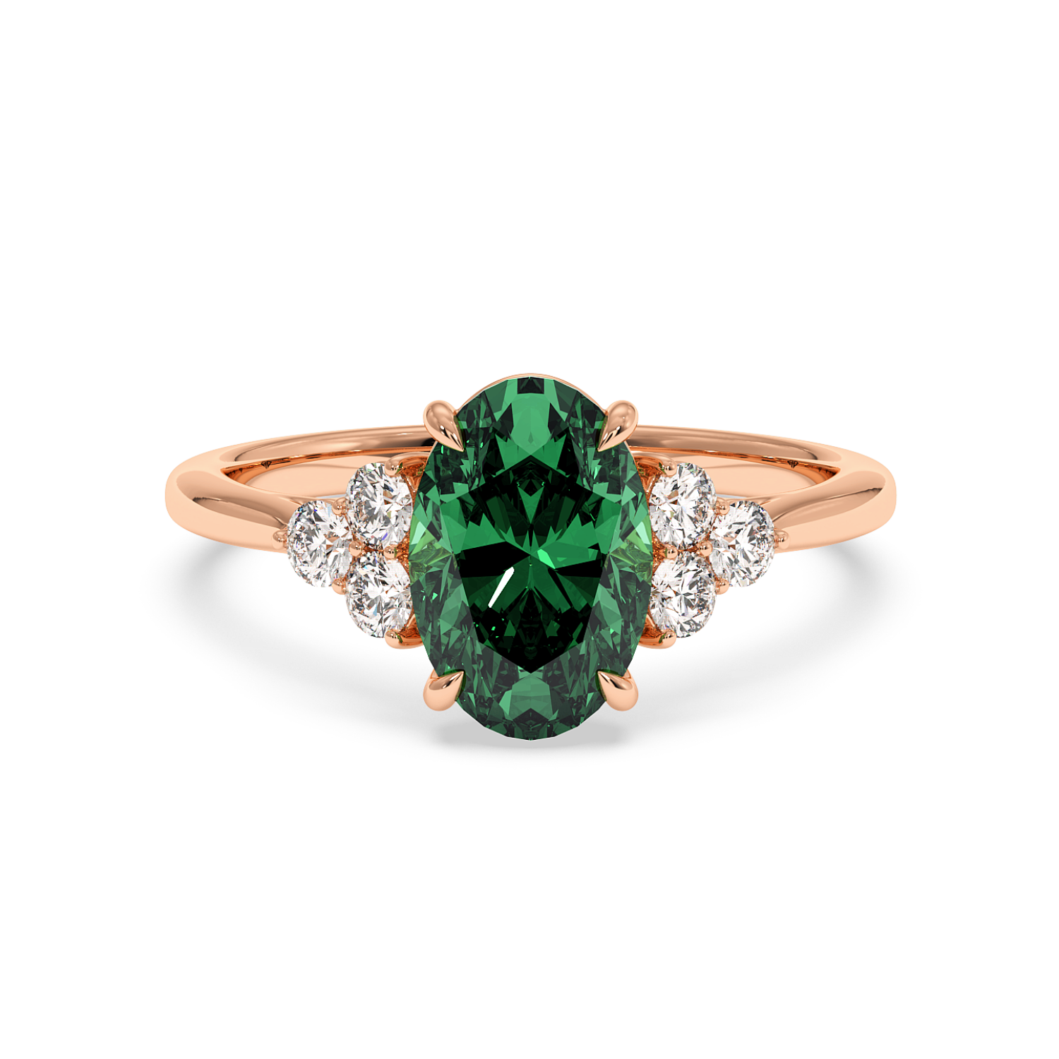 18K Rose Gold Sasha Trilogy Engagement Ring