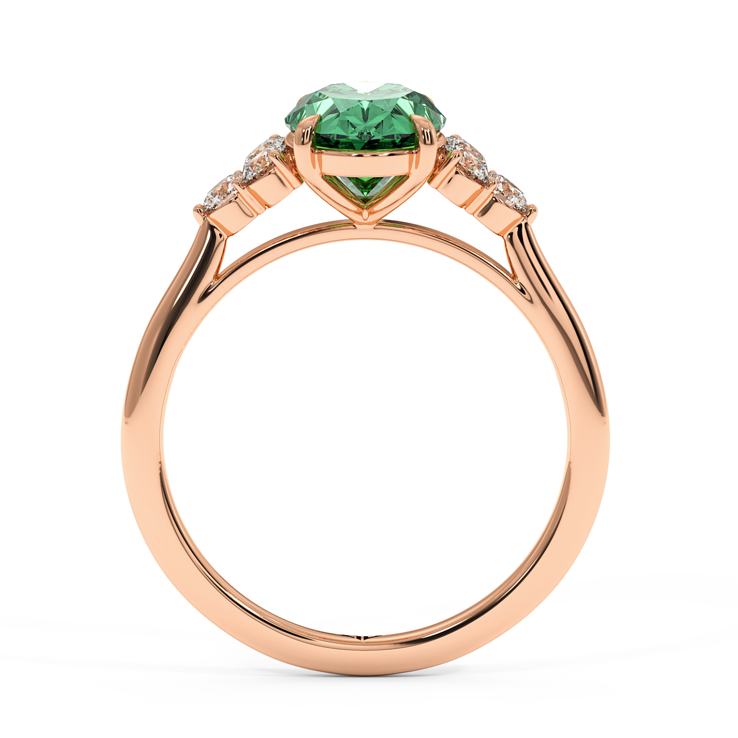18K Rose Gold Sasha Trilogy Engagement Ring