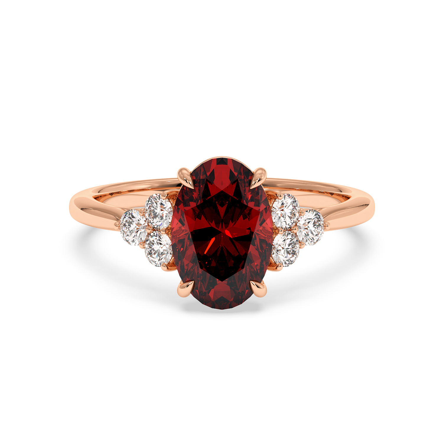 18K Rose Gold Sasha Trilogy Engagement Ring