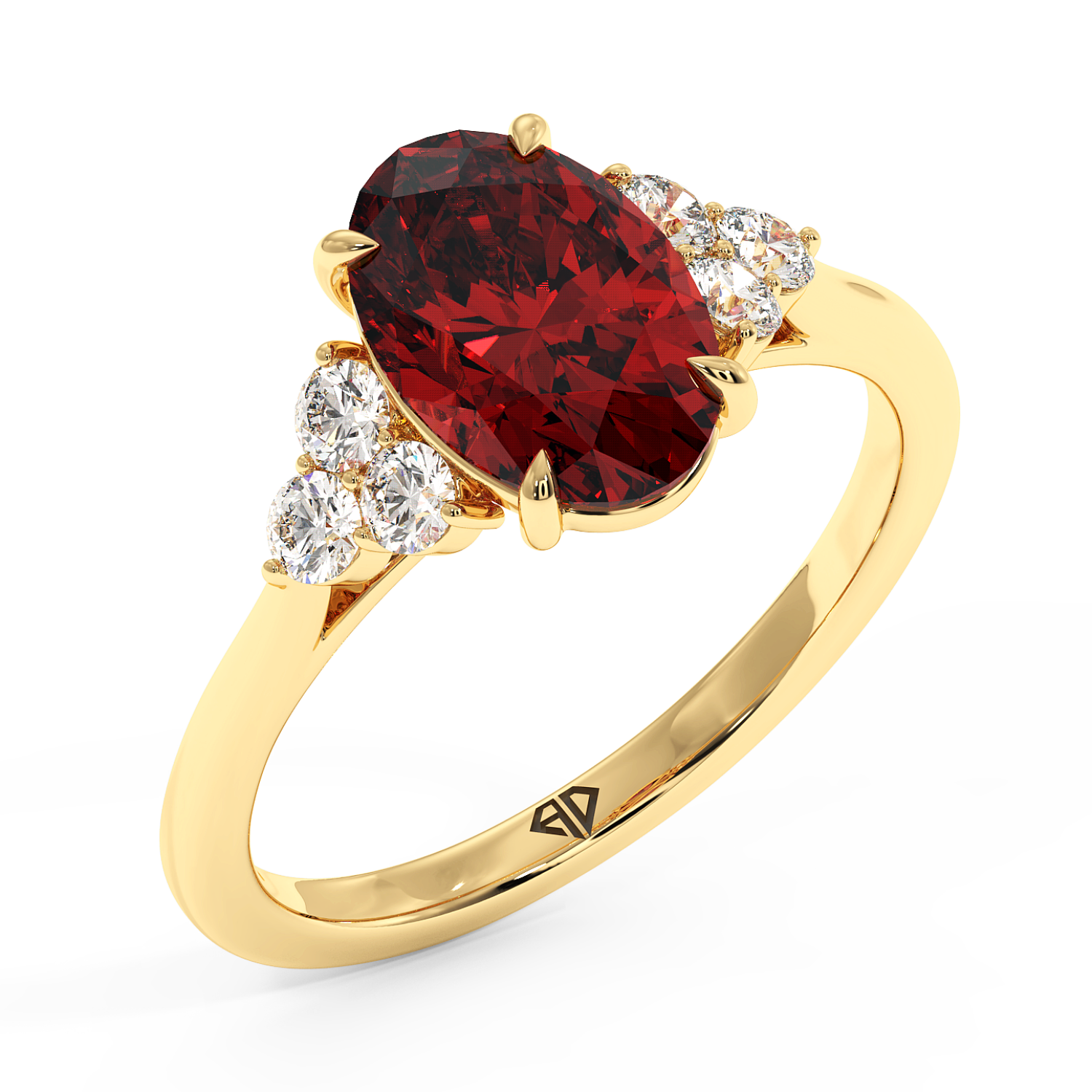 18K Yellow Gold Sasha Trilogy Engagement Ring