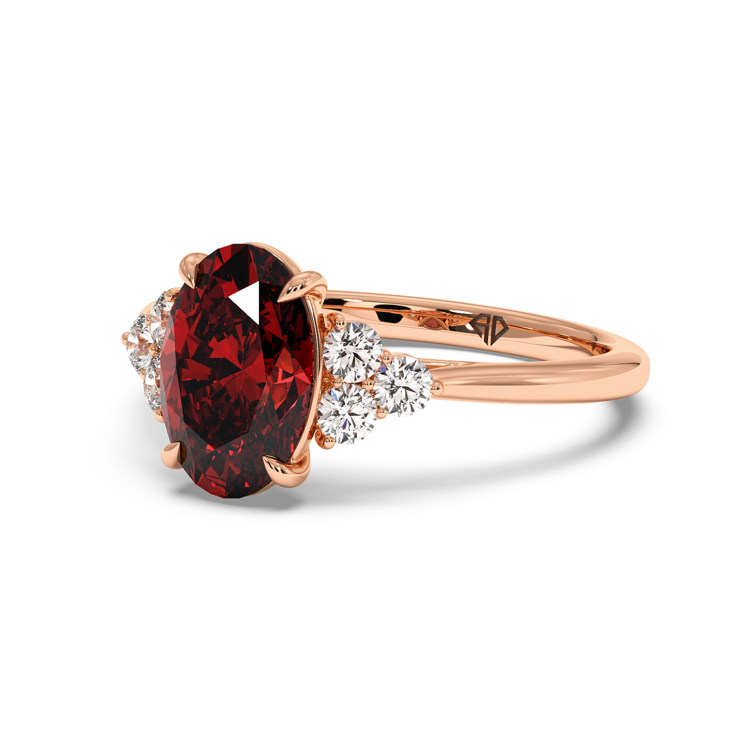 18K Rose Gold Sasha Trilogy Engagement Ring