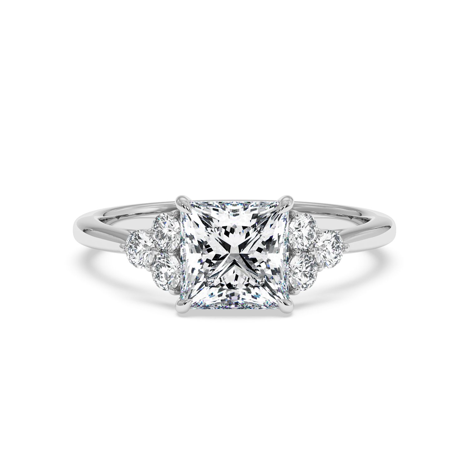 Platinum Sasha Trilogy Engagement Ring