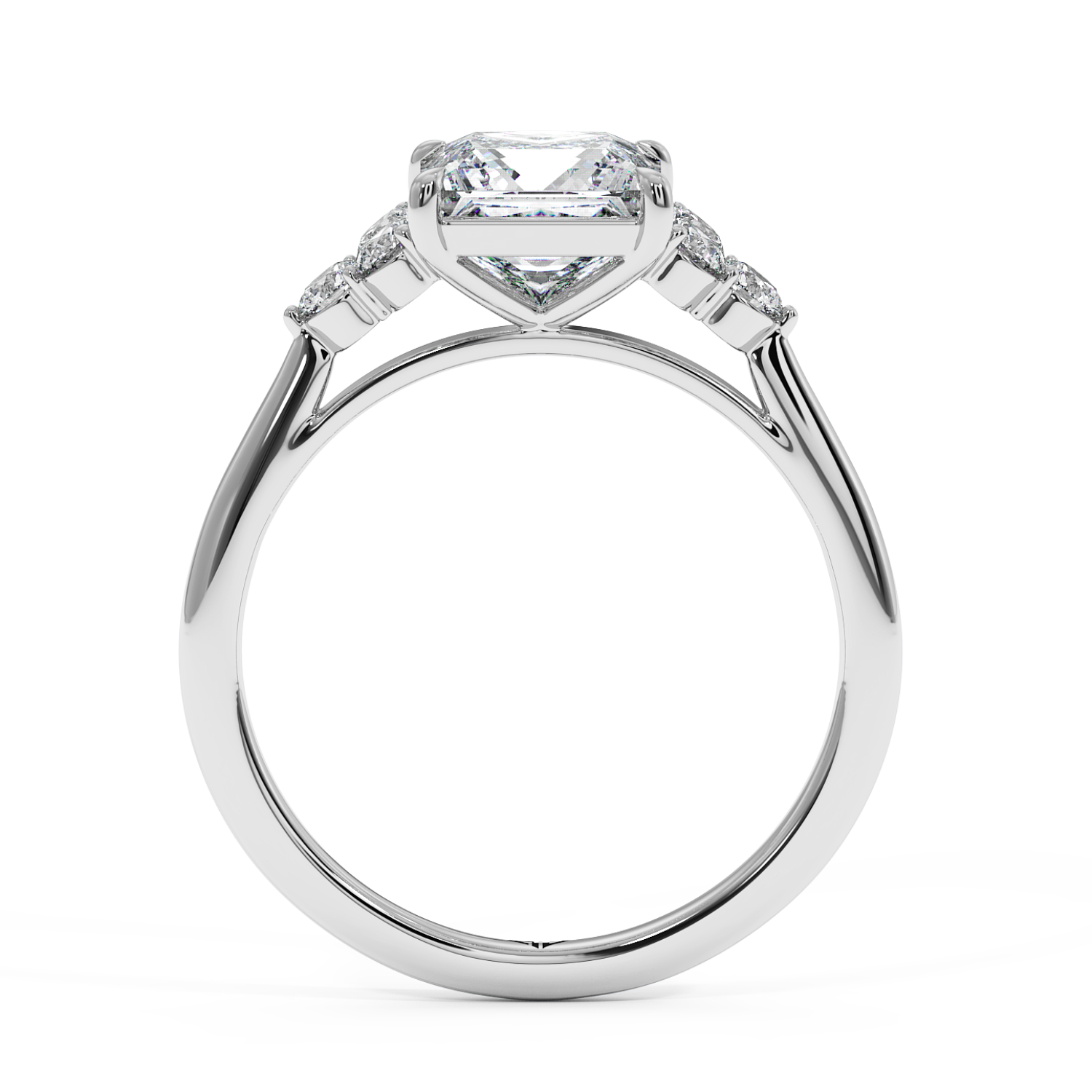 Platinum Sasha Trilogy Engagement Ring