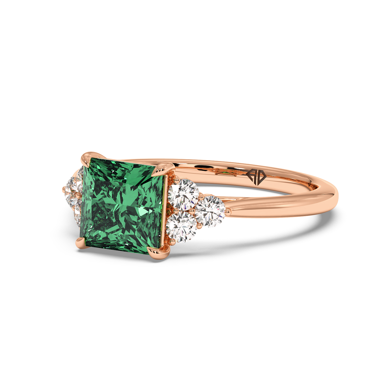 18K Rose Gold Sasha Trilogy Engagement Ring