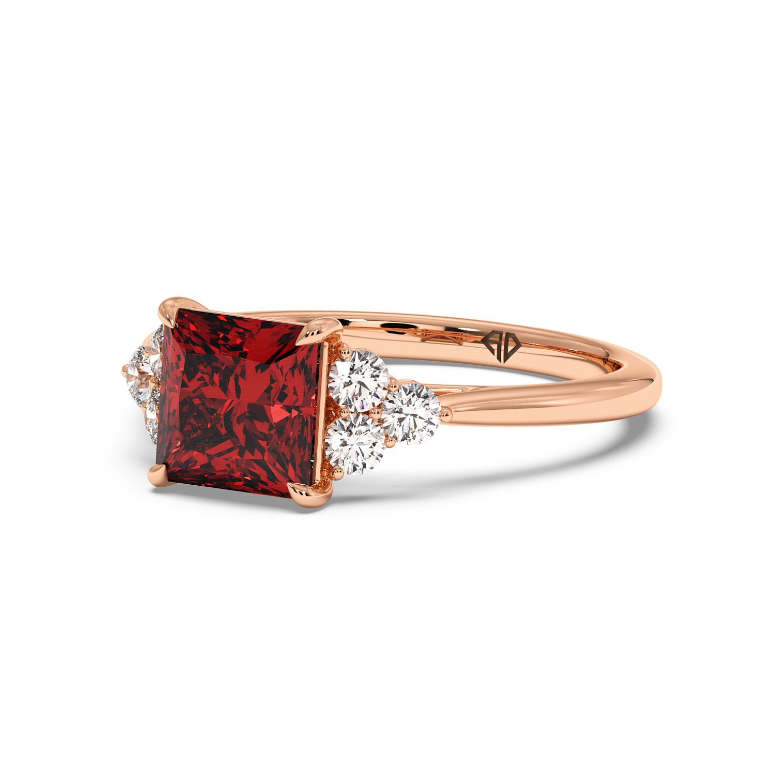 18K Rose Gold Sasha Trilogy Engagement Ring