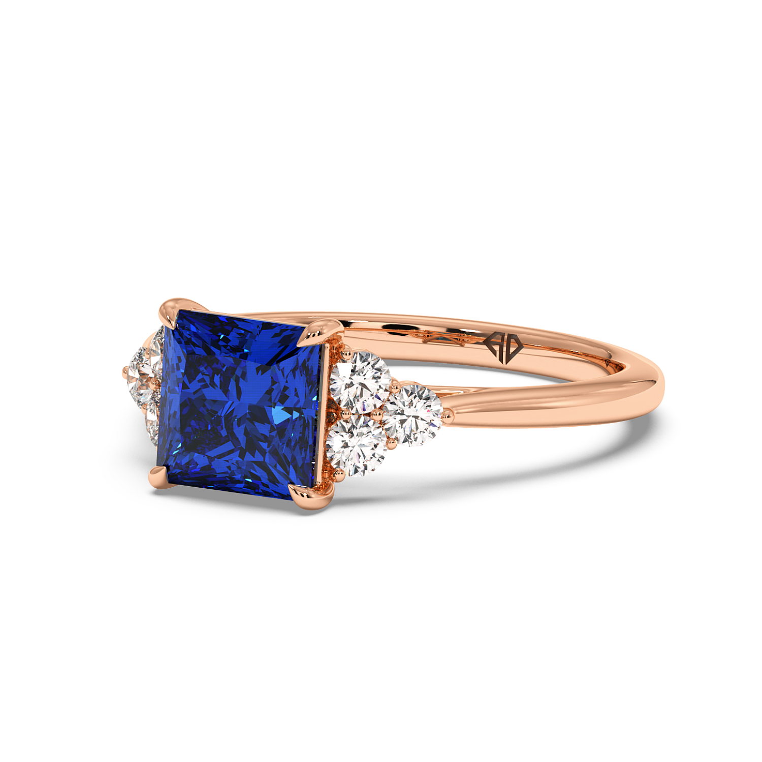 18K Rose Gold Sasha Trilogy Engagement Ring