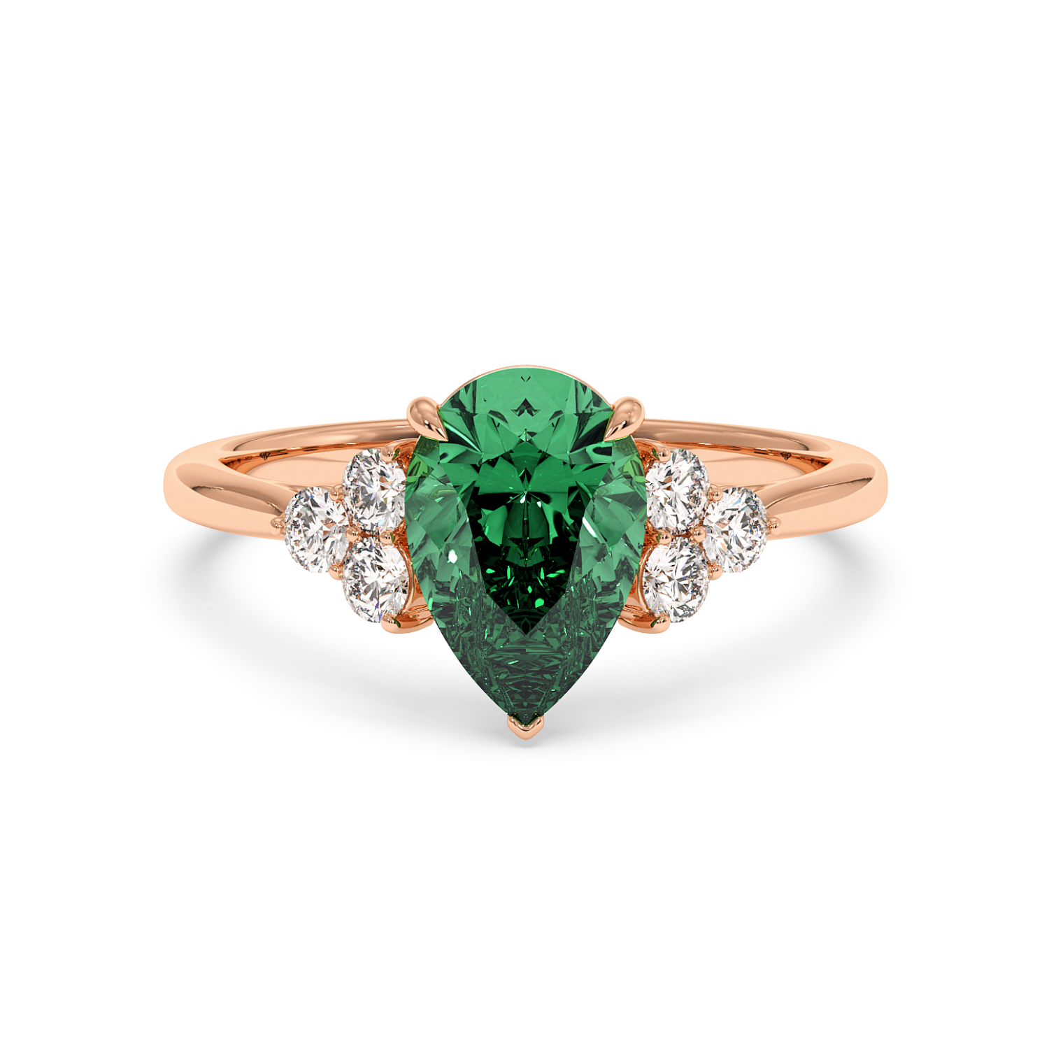 18K Rose Gold Sasha Trilogy Engagement Ring