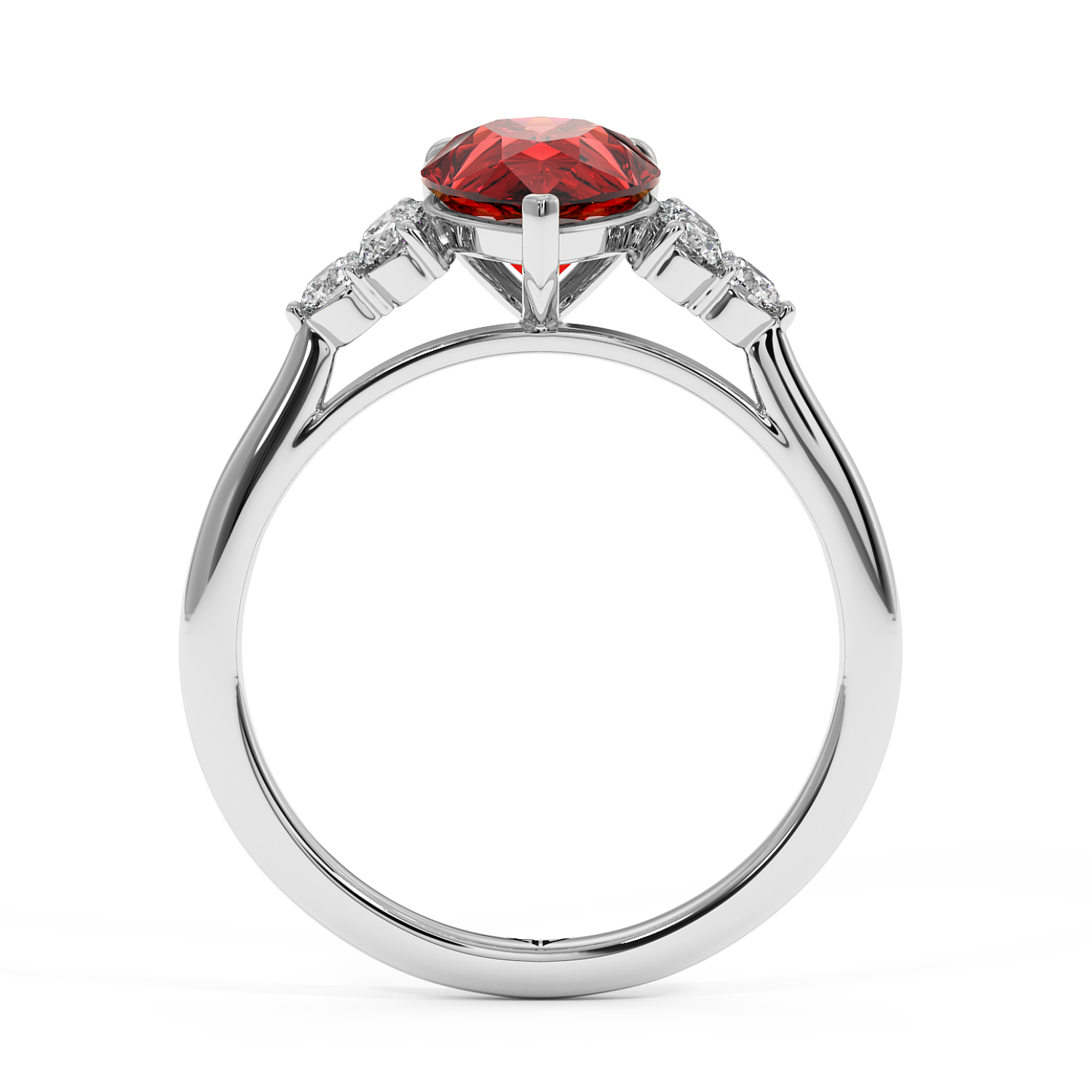 Platinum Sasha Trilogy Engagement Ring