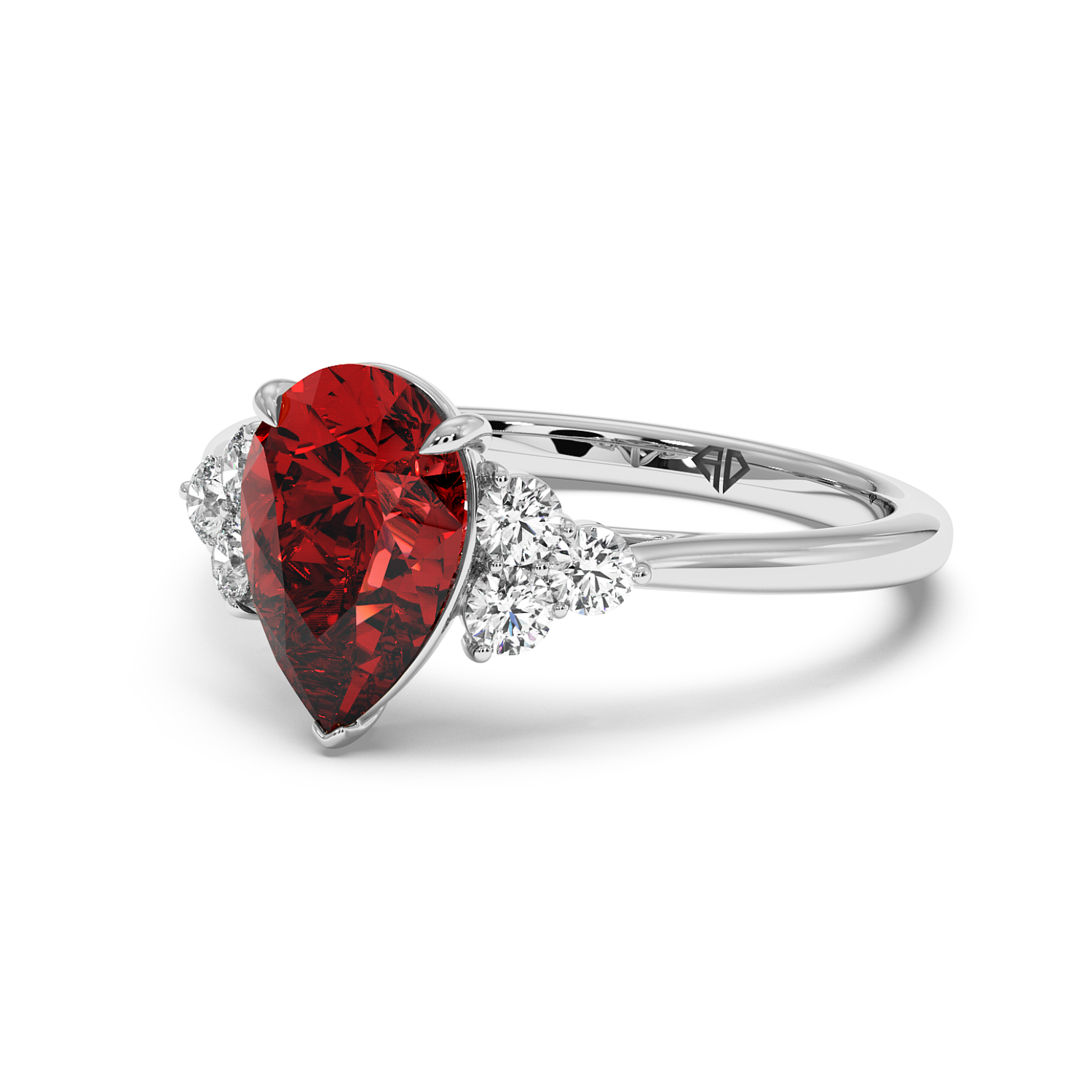 Platinum Sasha Trilogy Engagement Ring