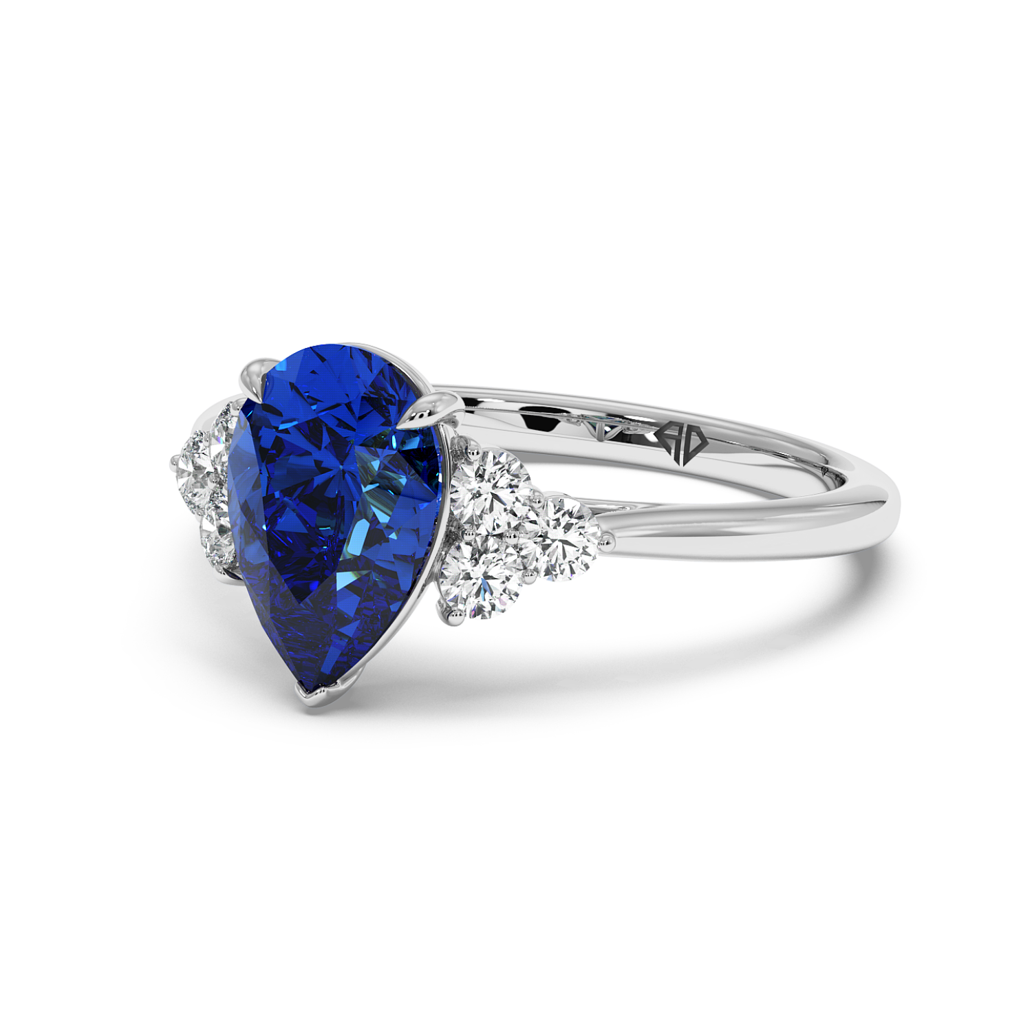 18K White Gold Sasha Trilogy Engagement Ring