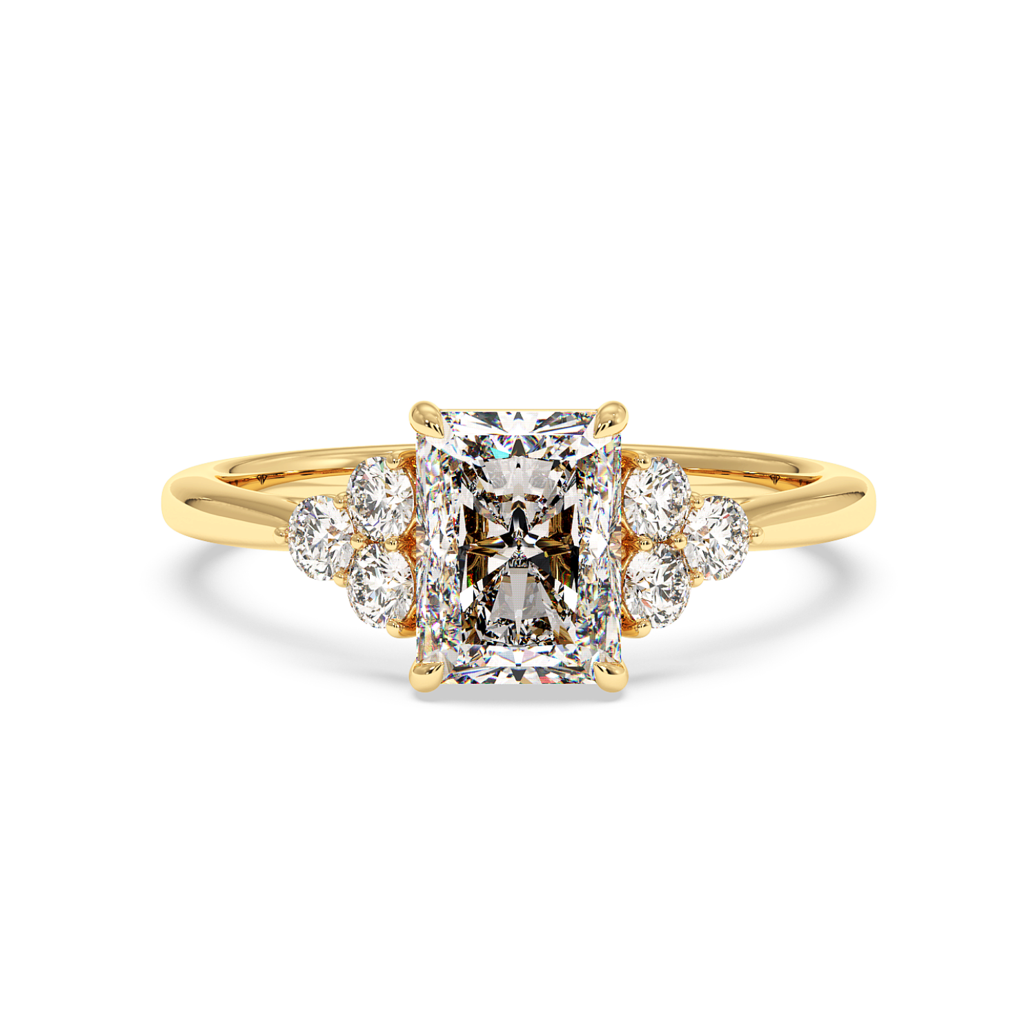 18K Yellow Gold Sasha Trilogy Engagement Ring