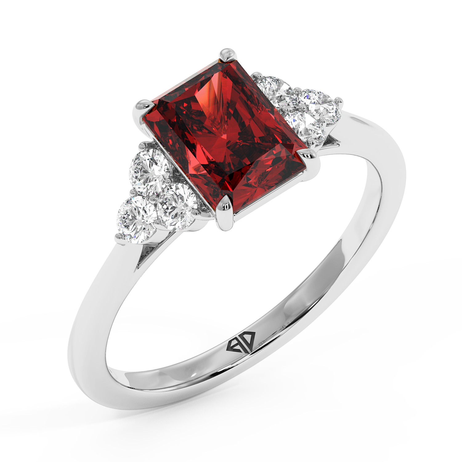 Platinum Sasha Trilogy Engagement Ring