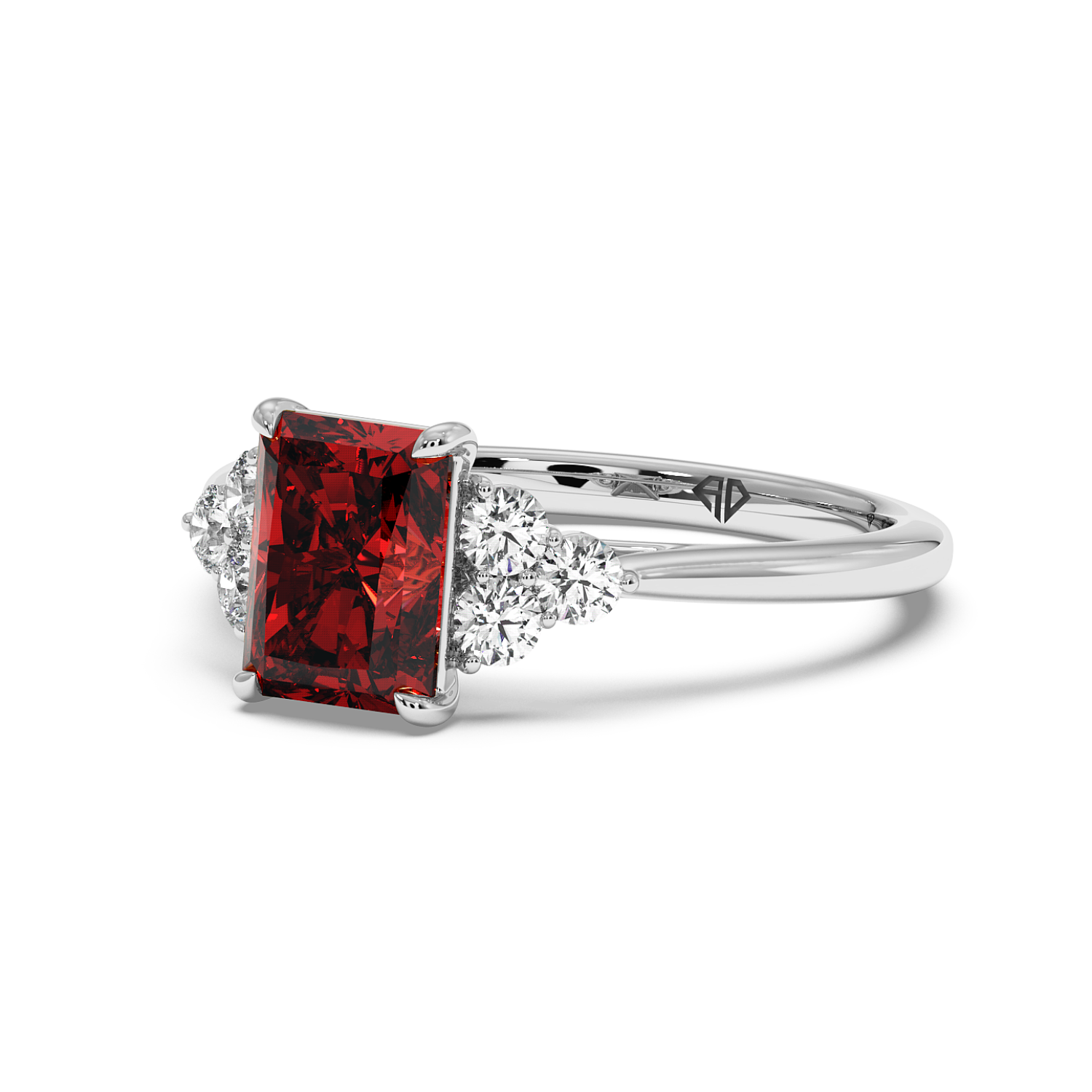 Platinum Sasha Trilogy Engagement Ring