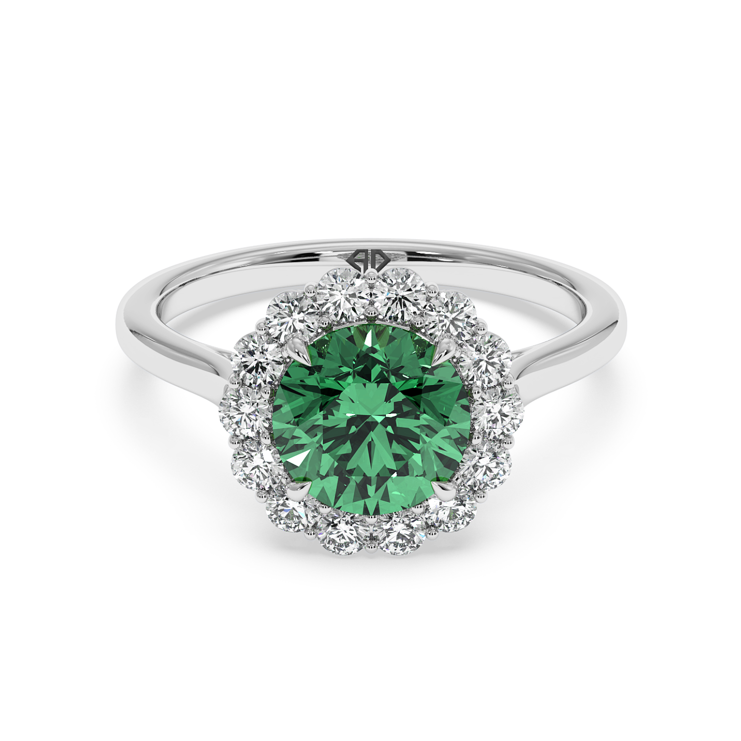 18K White Gold Matilda Halo Diamond Engagement Ring