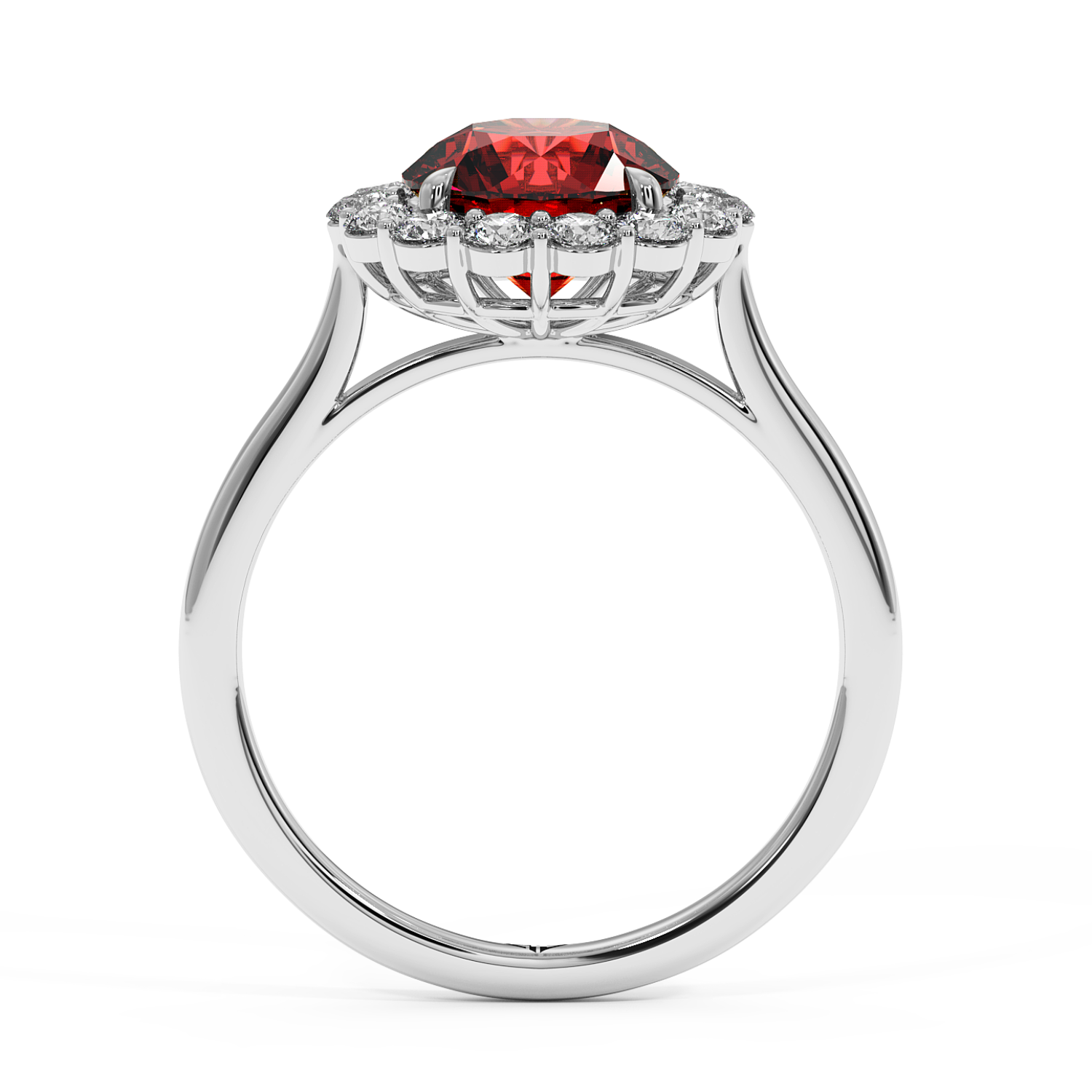 18K White Gold Matilda Halo Diamond Engagement Ring