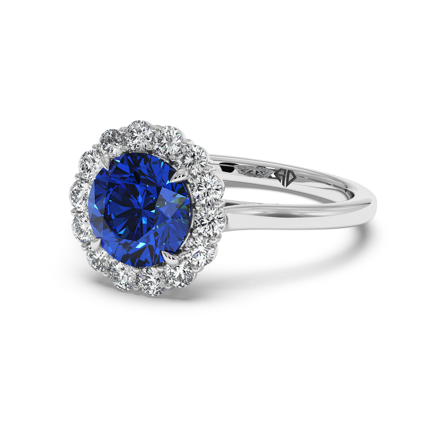 18K White Gold Matilda Halo Diamond Engagement Ring