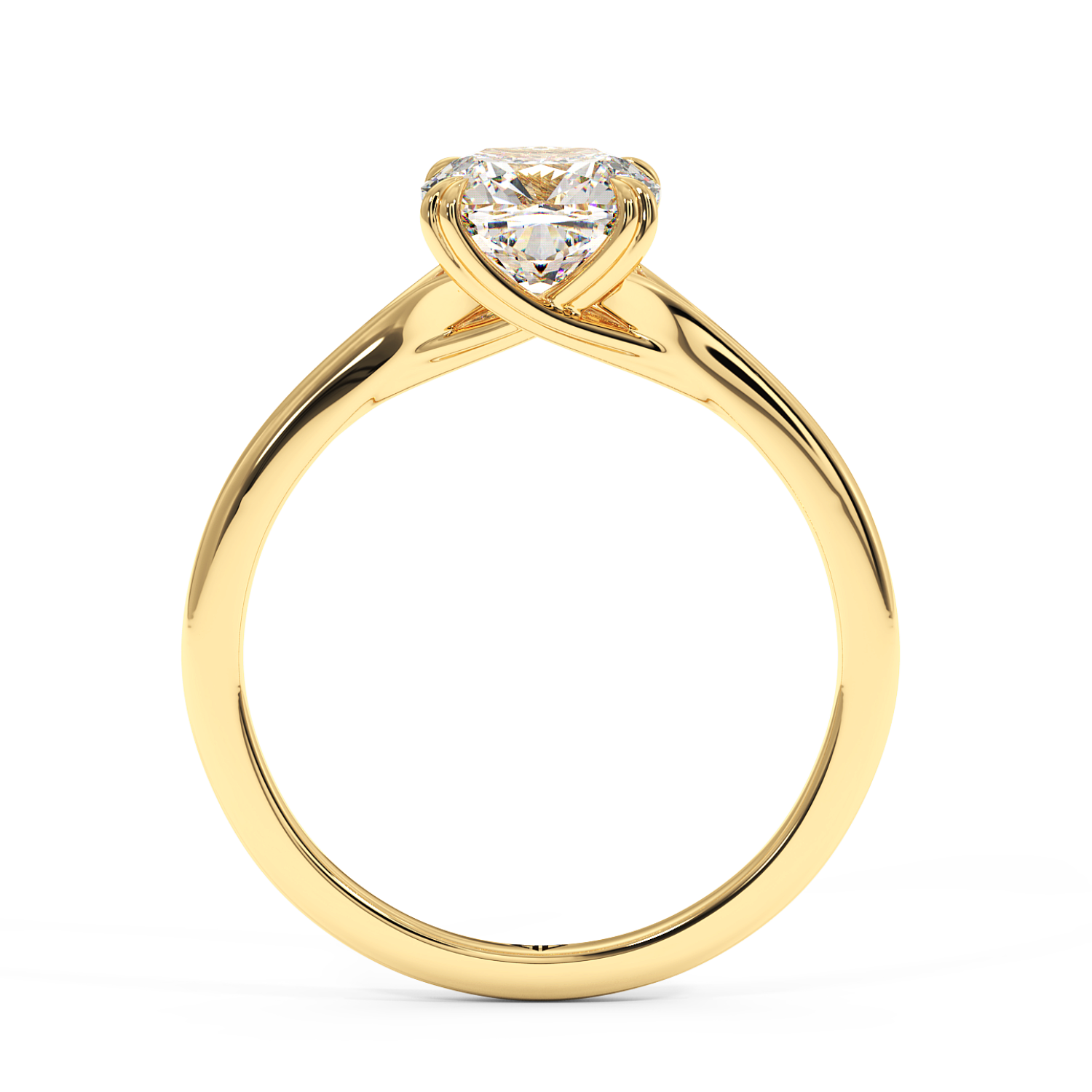 18K Yellow Gold Leone Solitaire Engagement Ring