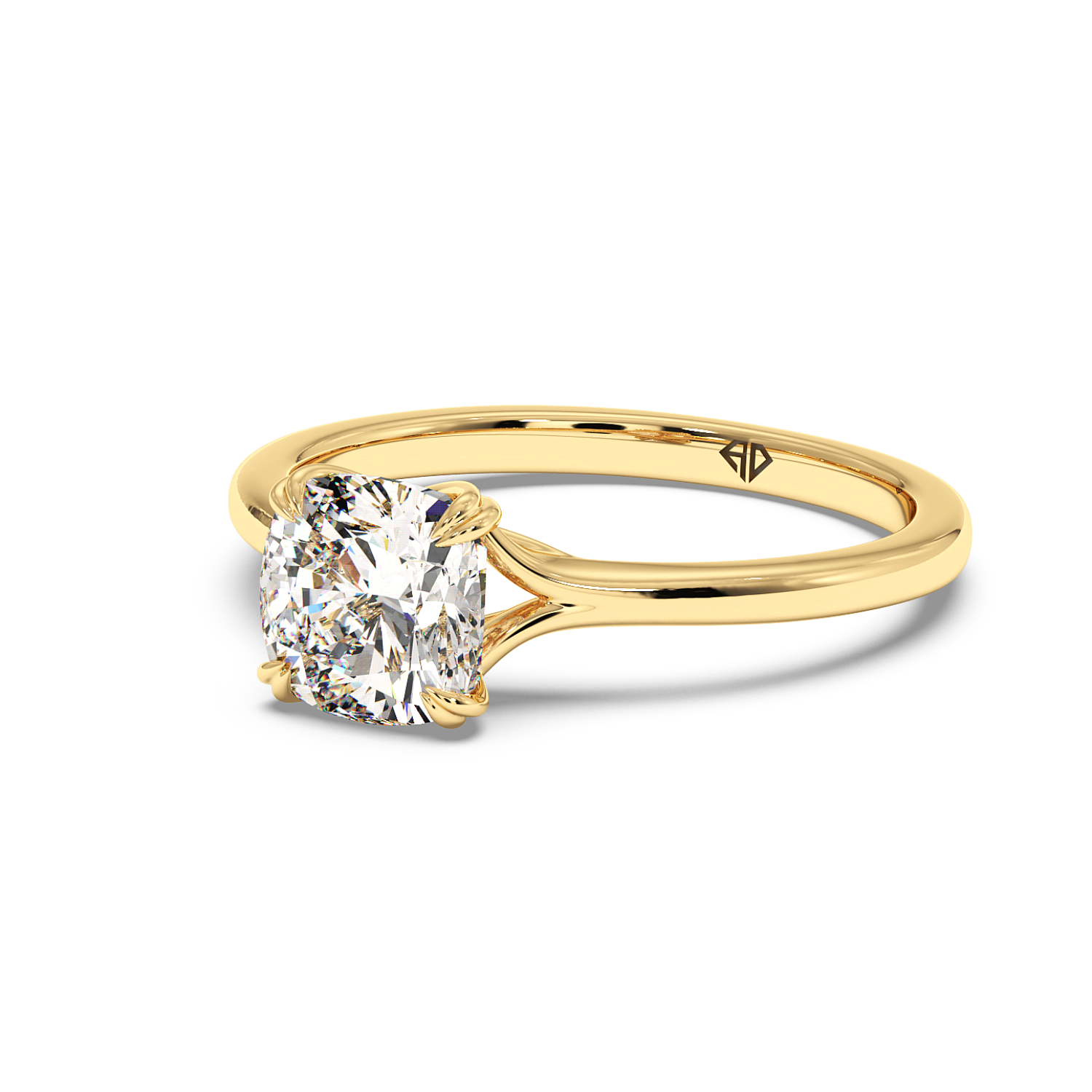 18K Yellow Gold Leone Solitaire Engagement Ring