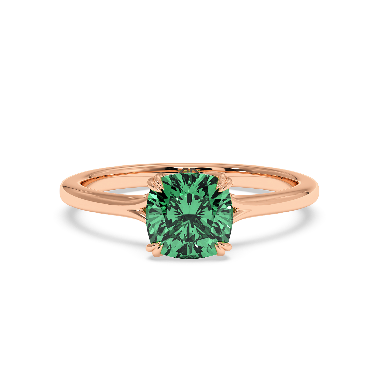18K Rose Gold Leone Solitaire Engagement Ring