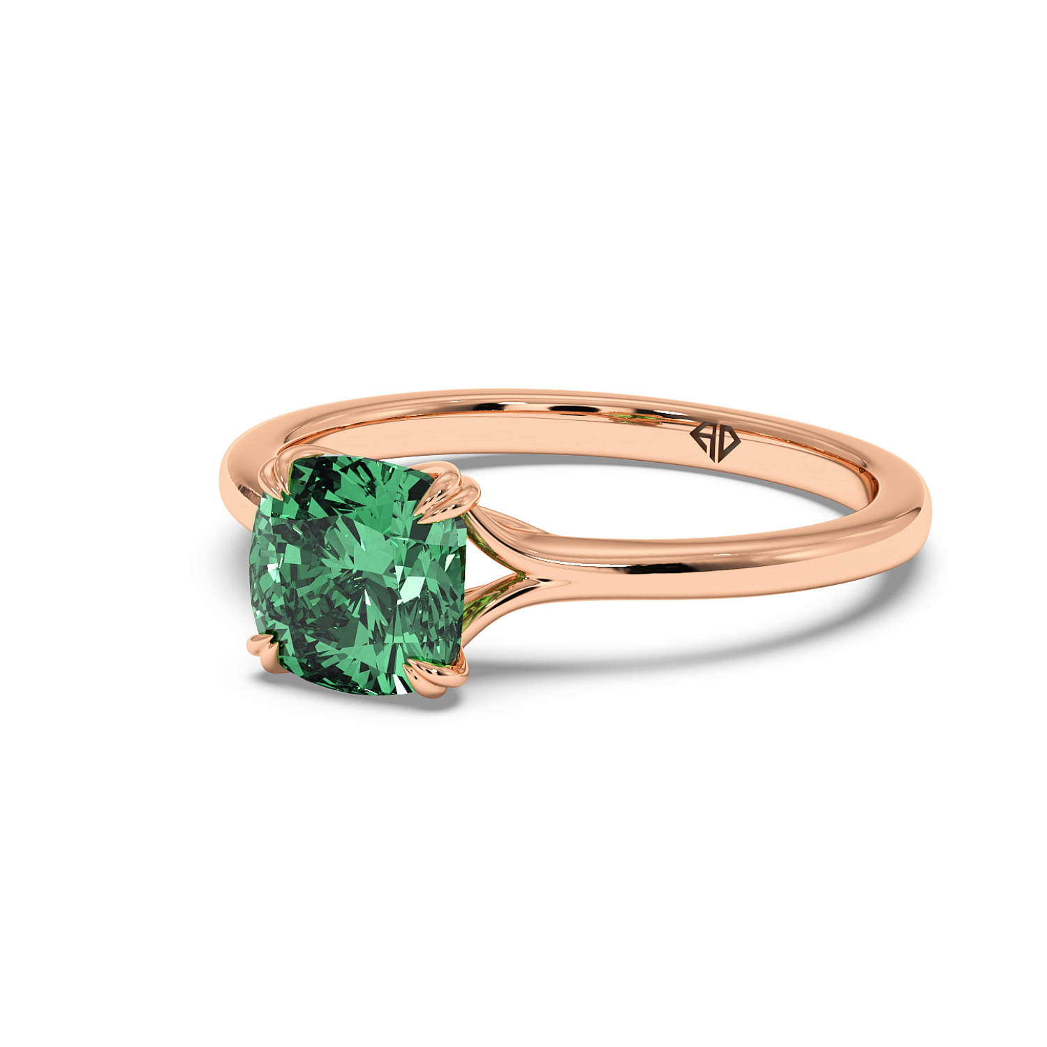 18K Rose Gold Leone Solitaire Engagement Ring
