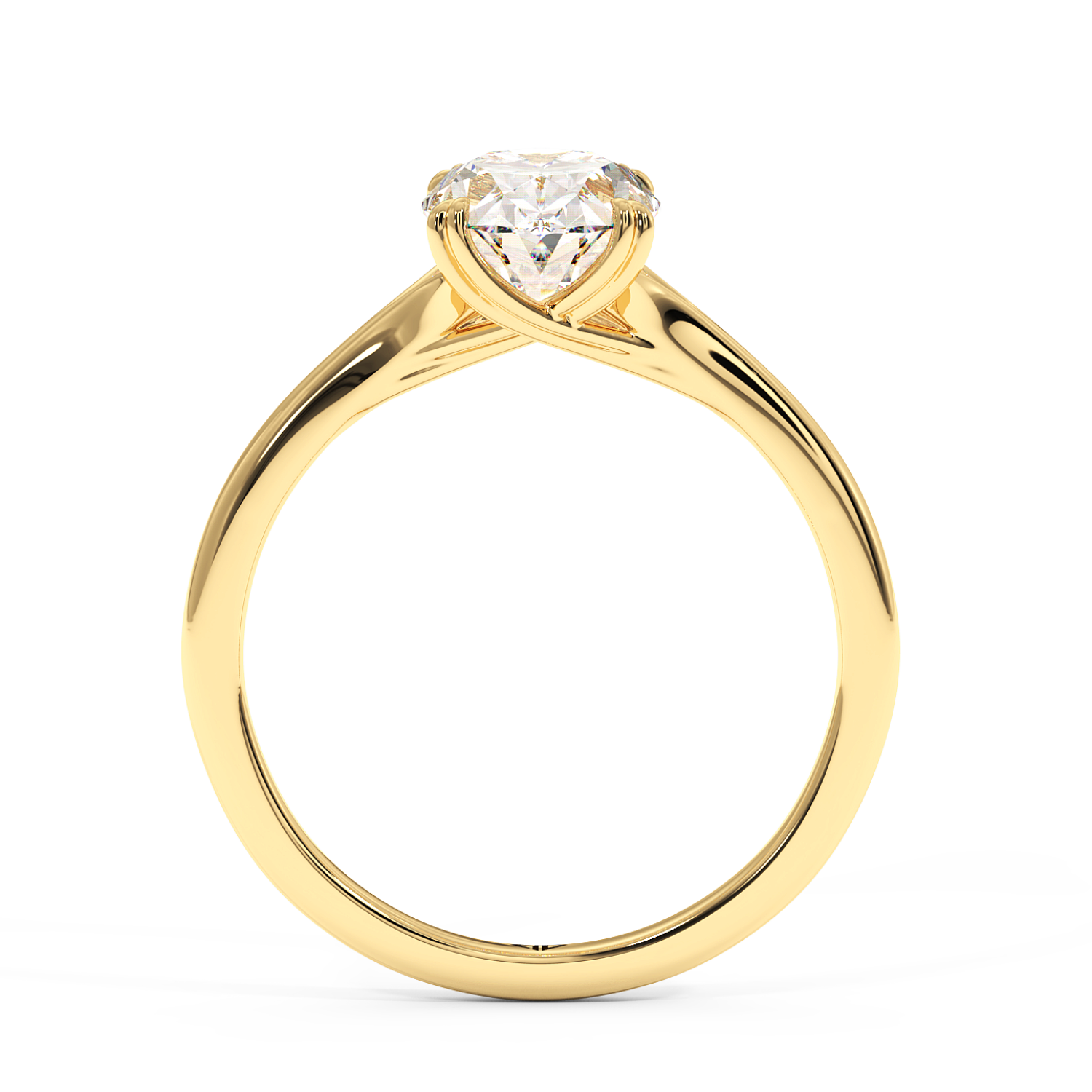18K Yellow Gold Leone Solitaire Engagement Ring