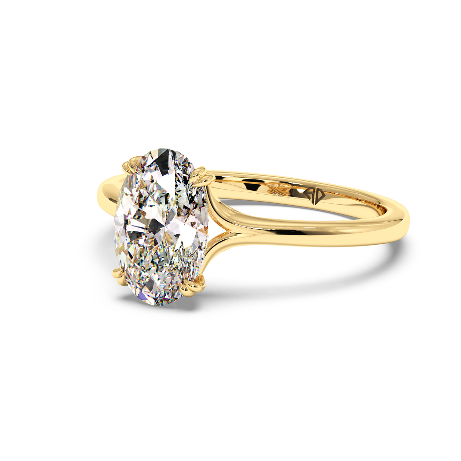18K Yellow Gold Leone Solitaire Engagement Ring