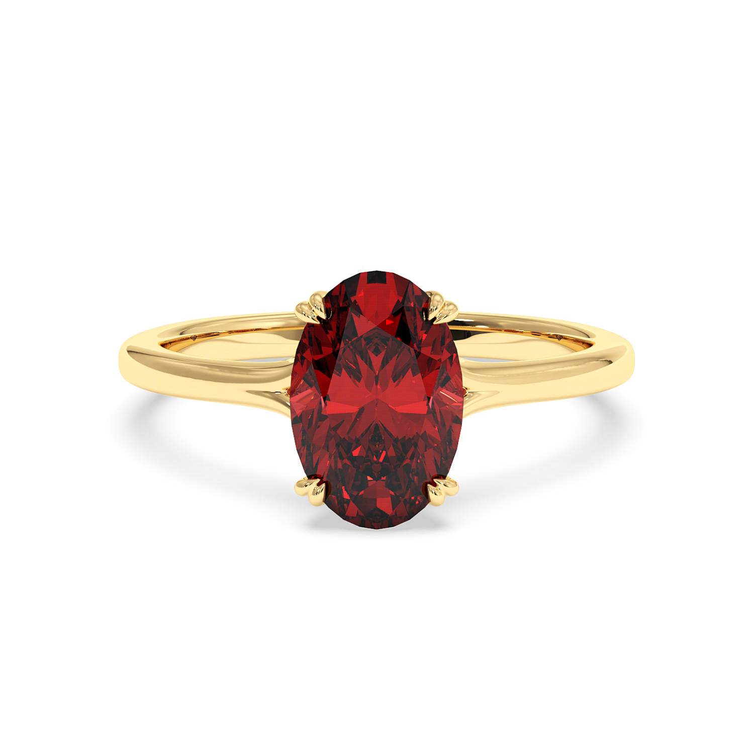 18K Yellow Gold Leone Solitaire Engagement Ring