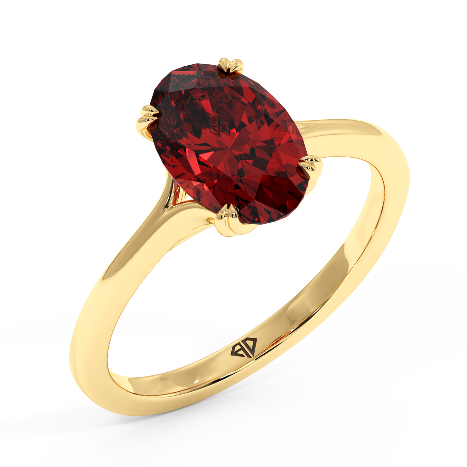 18K Yellow Gold Leone Solitaire Engagement Ring