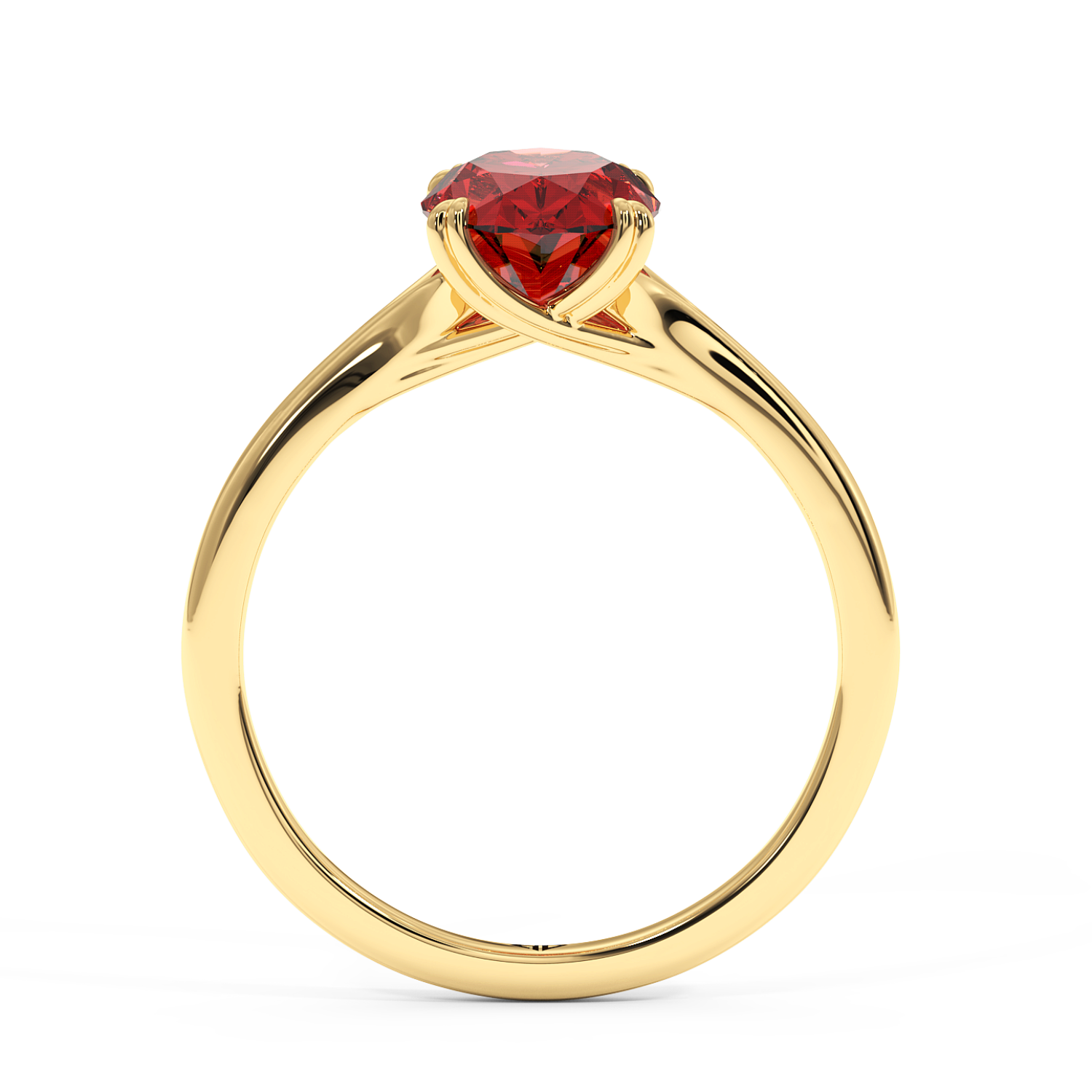 18K Yellow Gold Leone Solitaire Engagement Ring