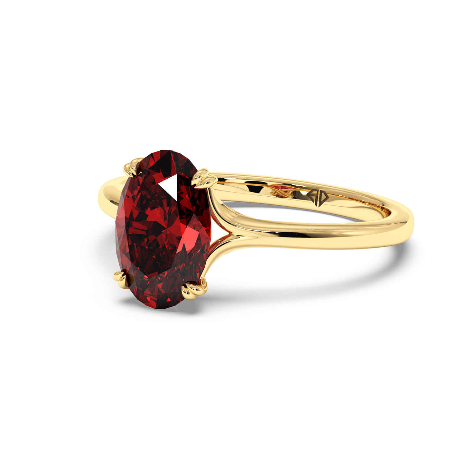 18K Yellow Gold Leone Solitaire Engagement Ring