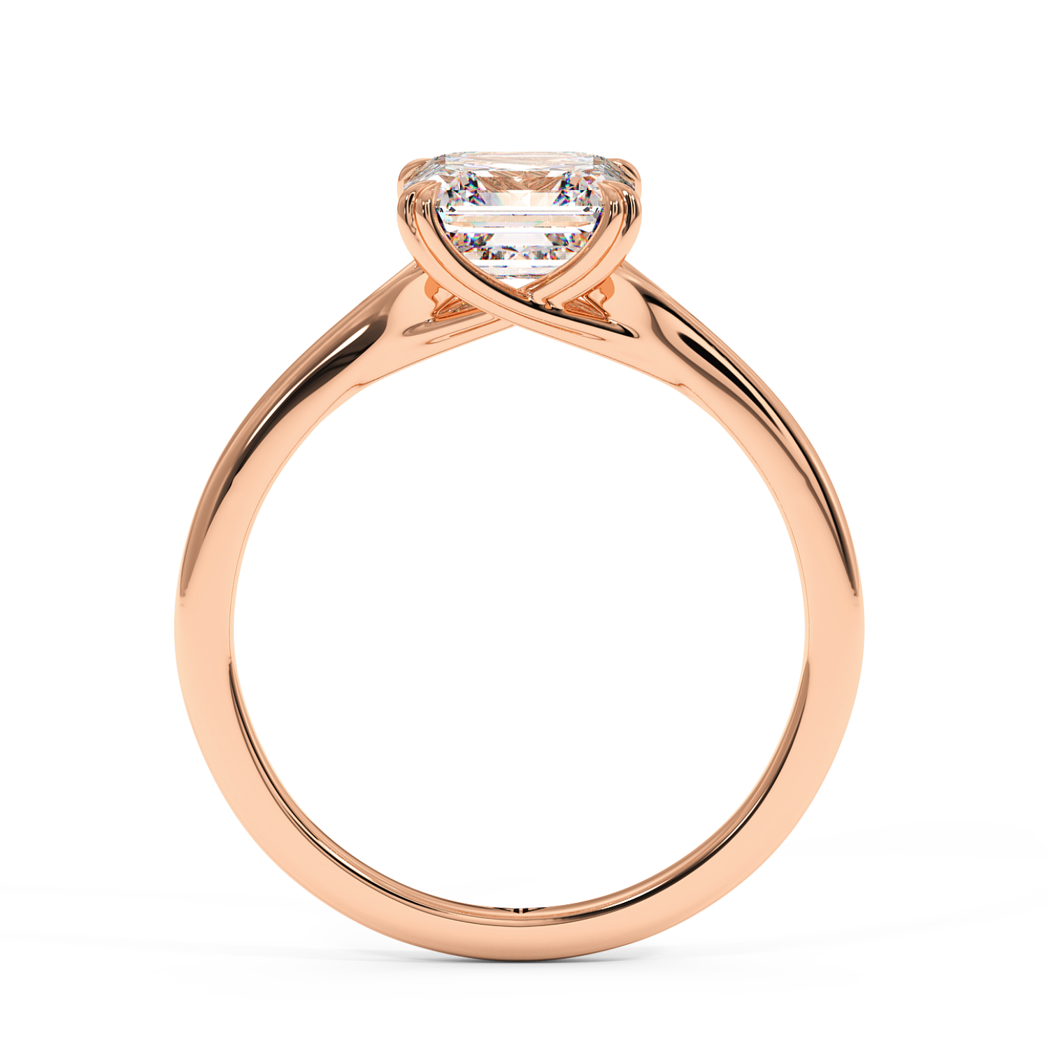 18K Rose Gold Leone Solitaire Engagement Ring