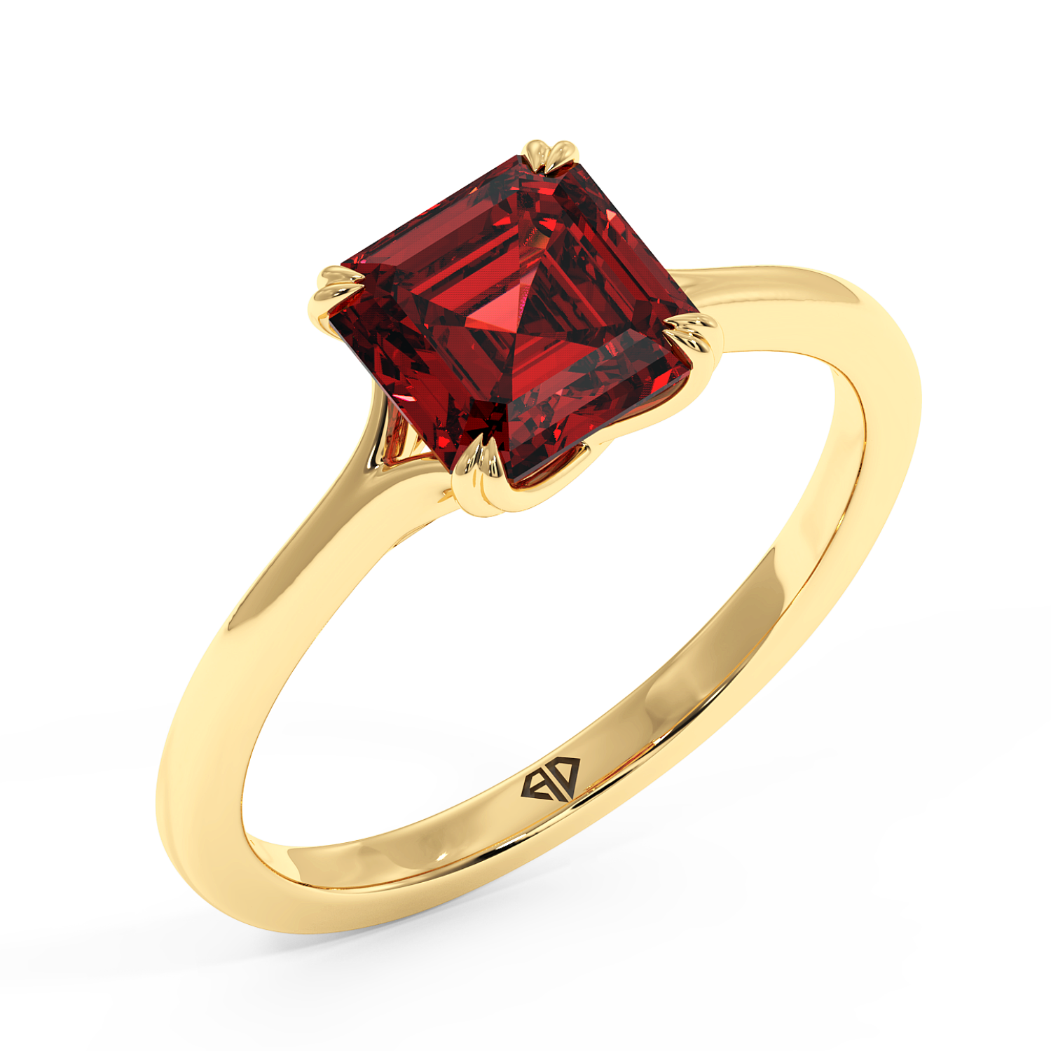 18K Yellow Gold Leone Solitaire Engagement Ring